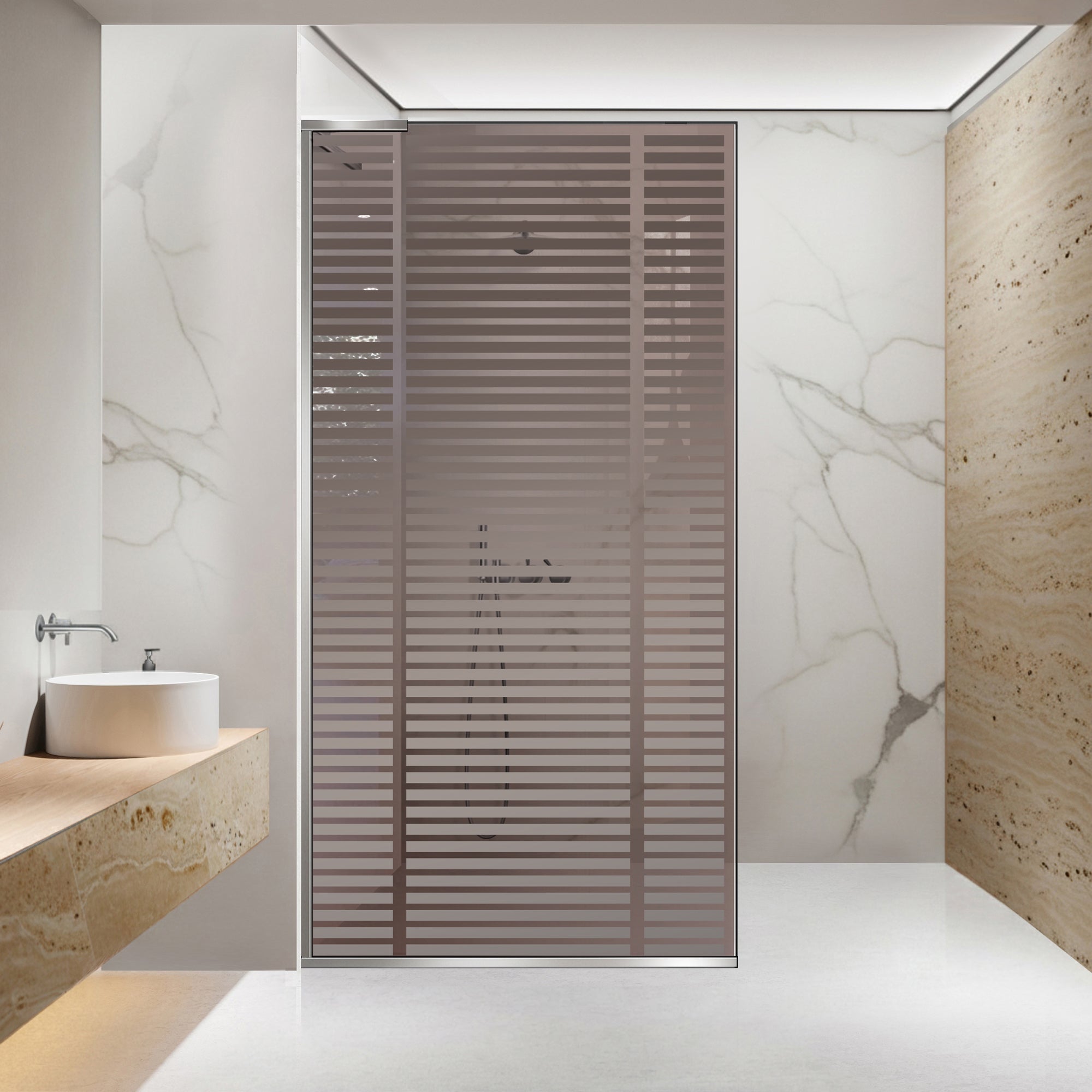 Shower Screens Walk-in, Shower wall Stainless steel, #Bronze #Bronze