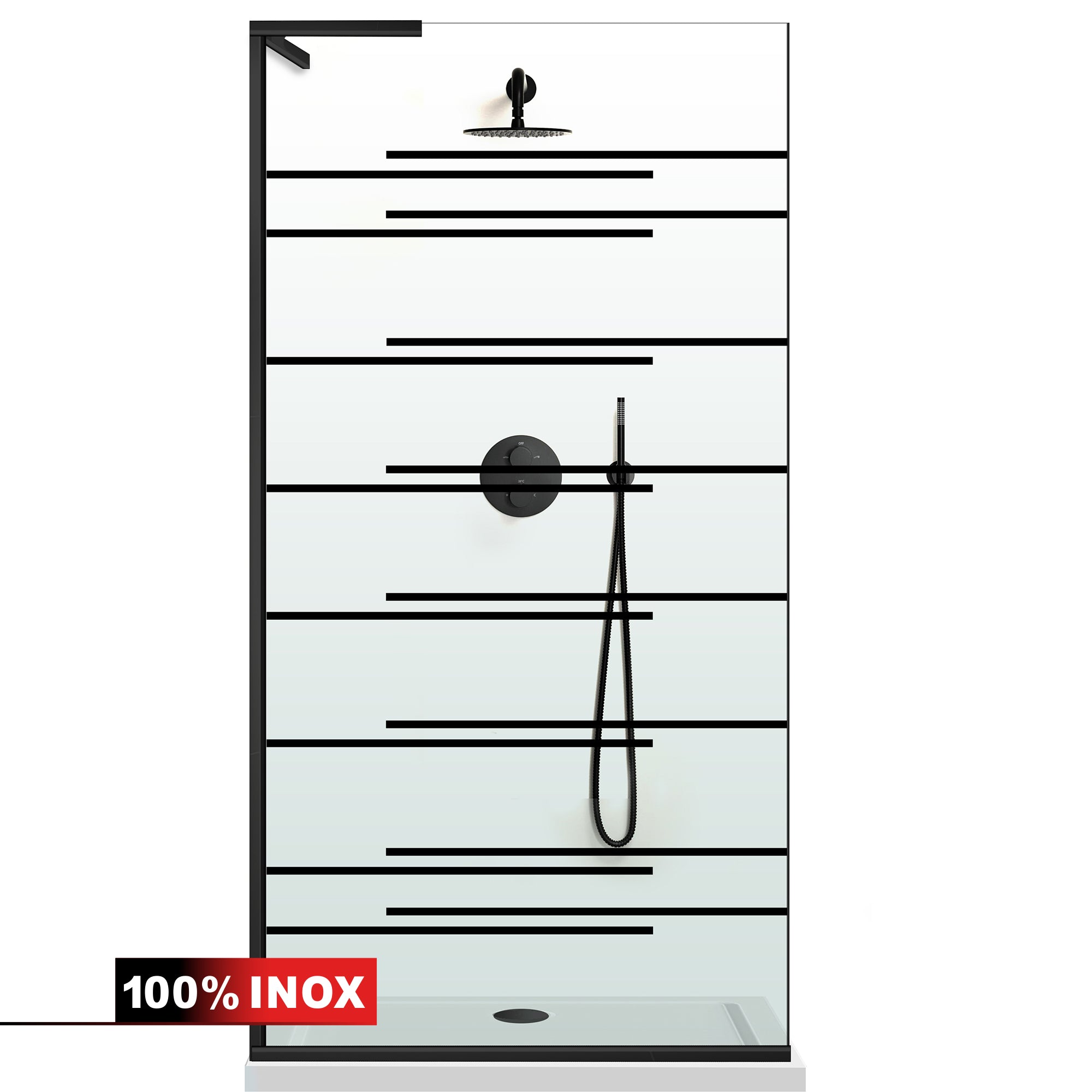 Shower Screens Walk-in, Shower wall Stainless steel, #Clear #Víztiszta
