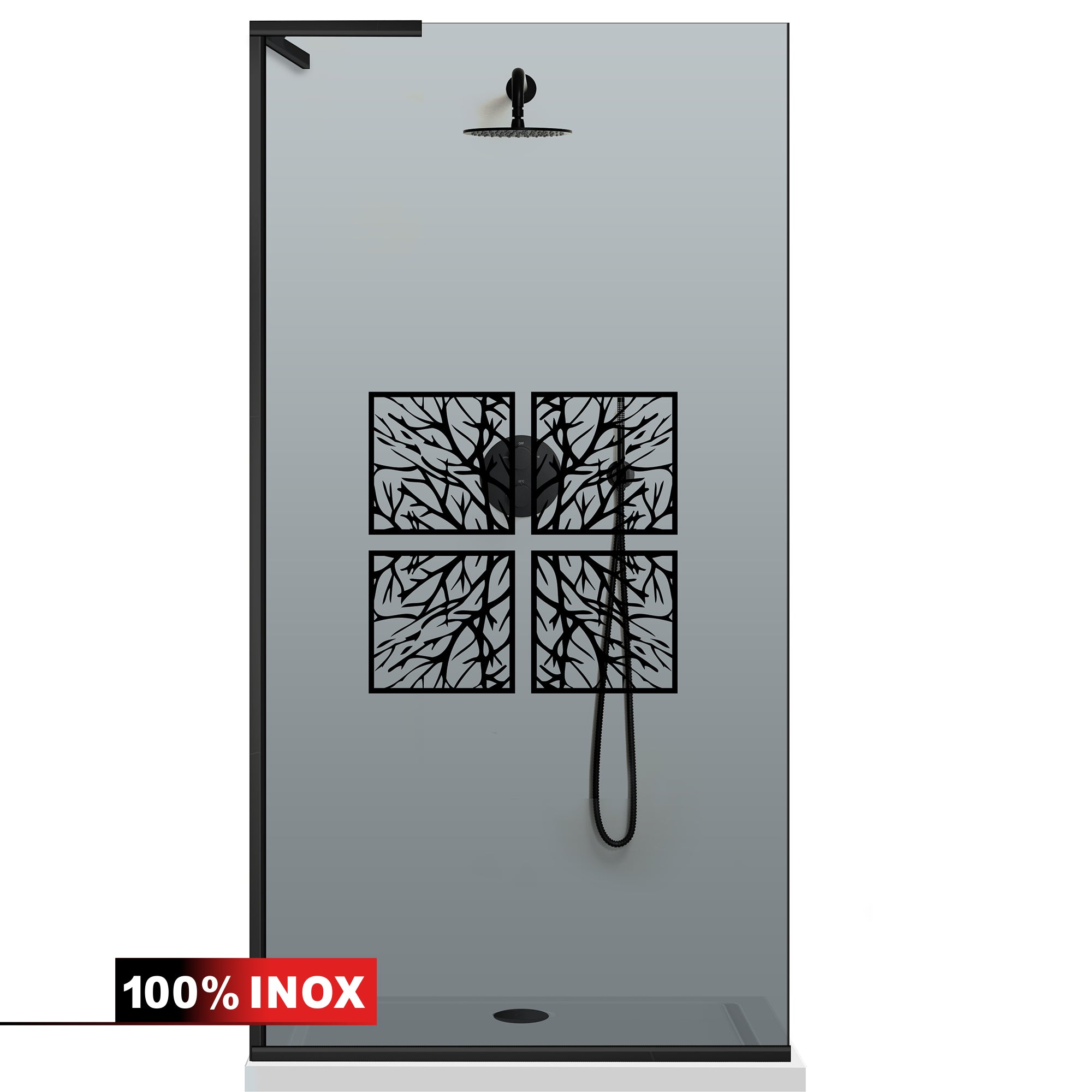 Shower Screens Walk-in, Shower wall Stainless steel, #Grey #Szürke