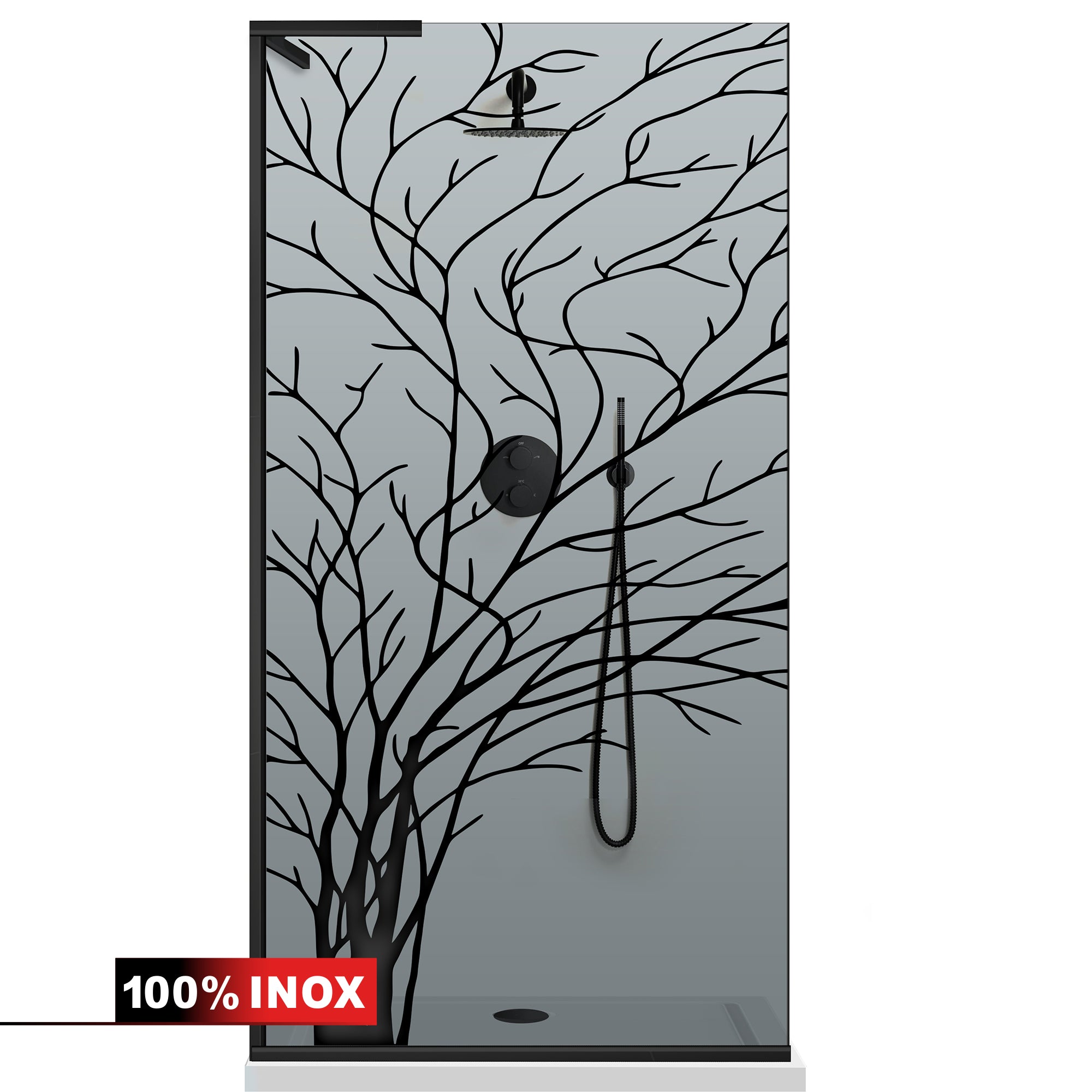 Shower Screens Walk-in, Shower wall Stainless steel, #Grey #Szürke