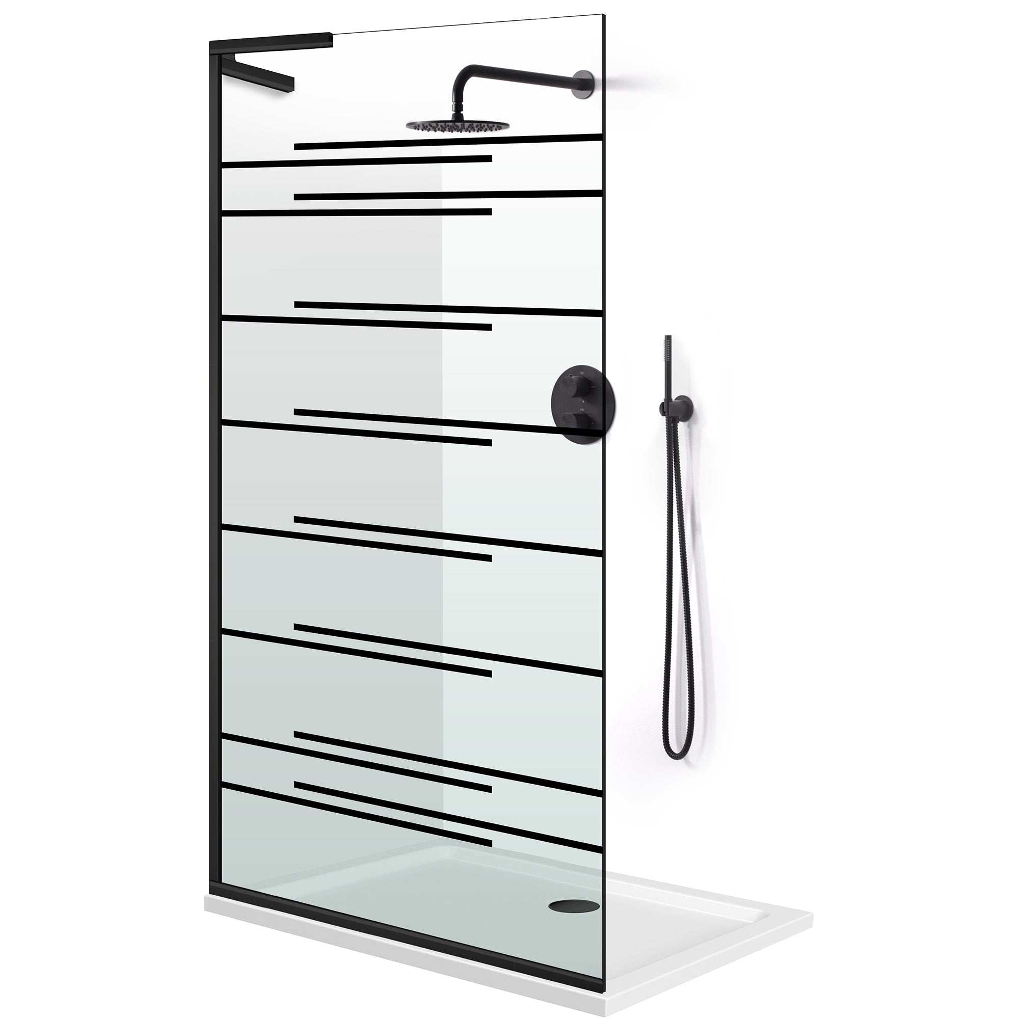 Shower Screens Walk-in, Shower wall Stainless steel, #Clear #Víztiszta