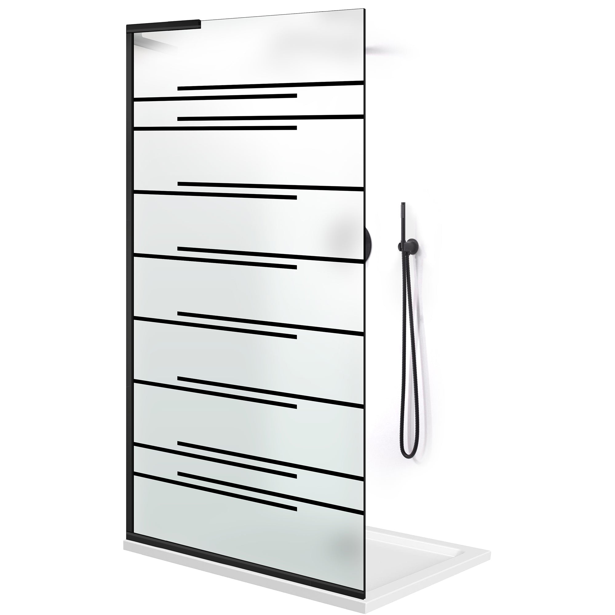 Shower Screens Walk-in, Shower wall Stainless steel, #Satiné #Matt