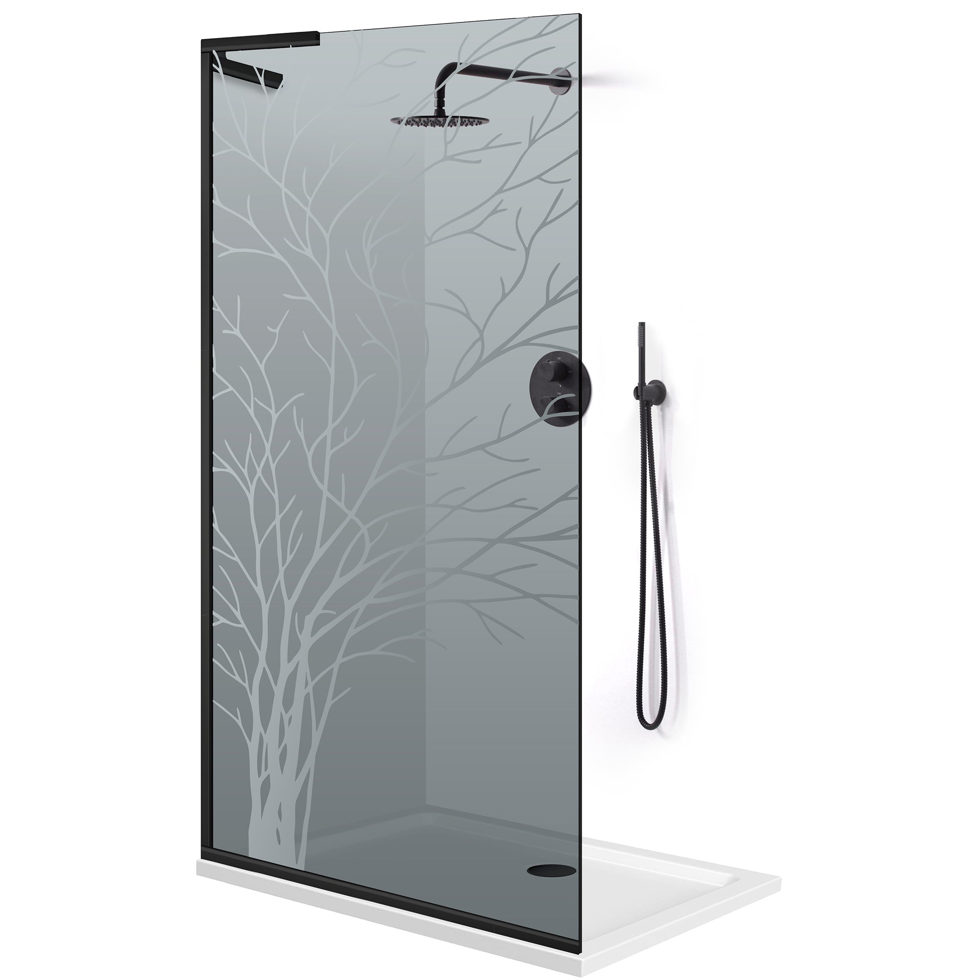 Shower Screens Walk-in, Shower wall Stainless steel, #Grey #Szürke
