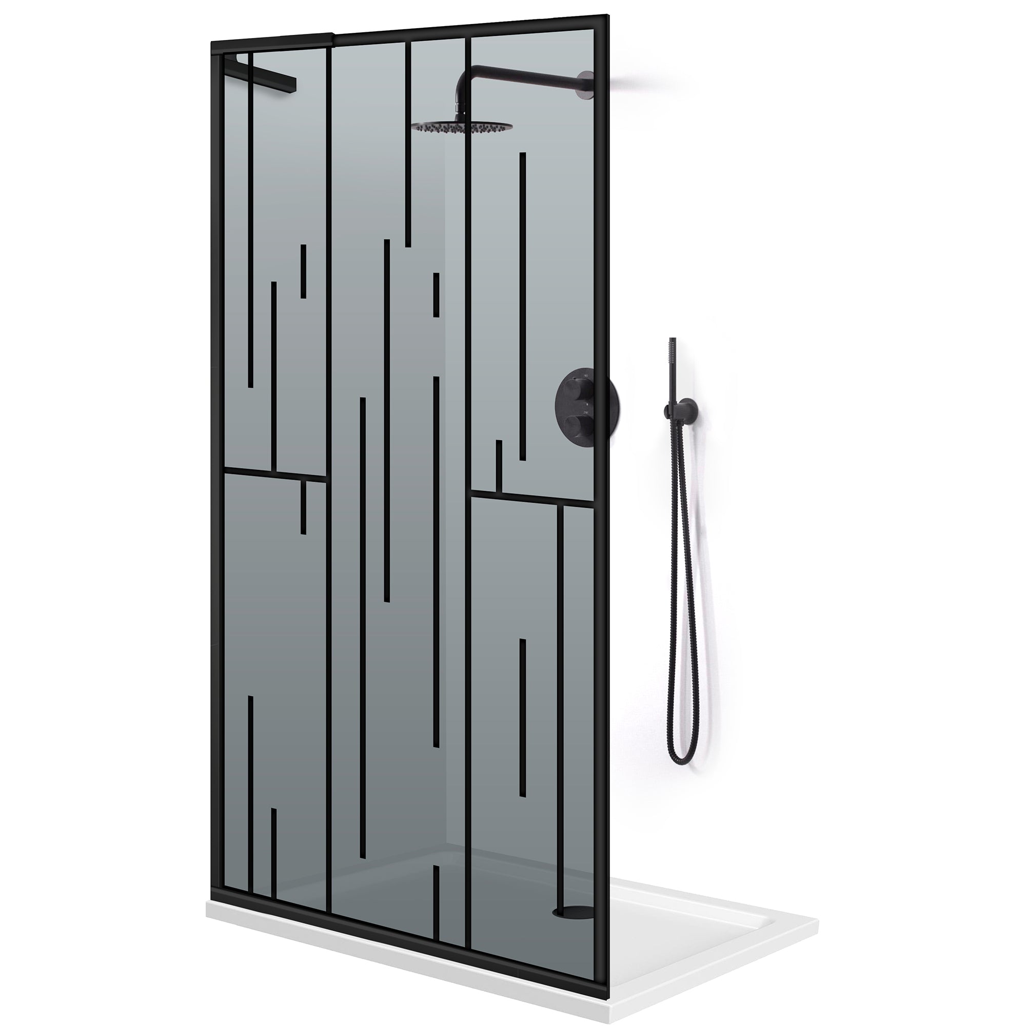 Shower Screens Walk-in, Shower wall Stainless steel, #Grey #Szürke