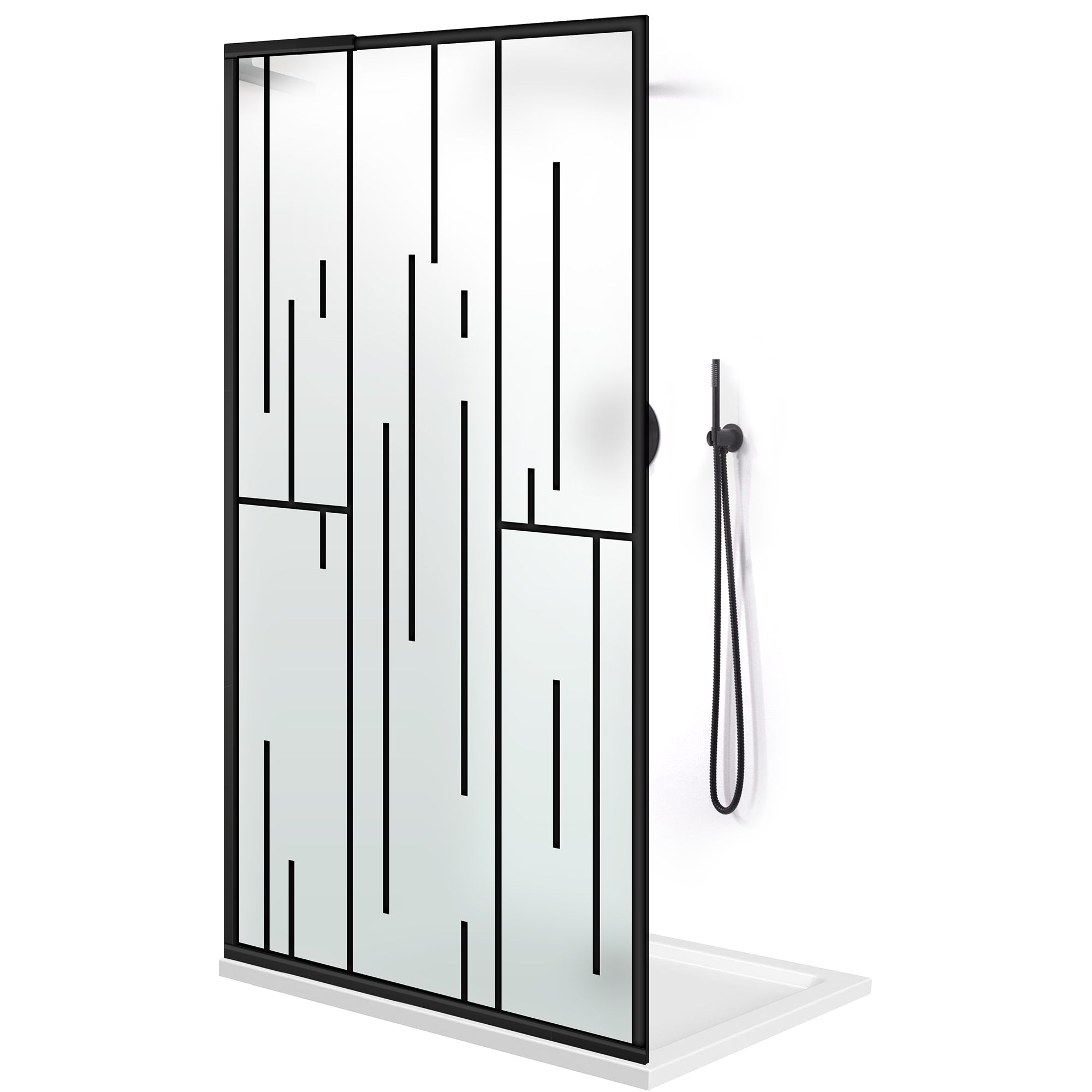Shower Screens Walk-in, Shower wall Stainless steel, #Satiné #Matt