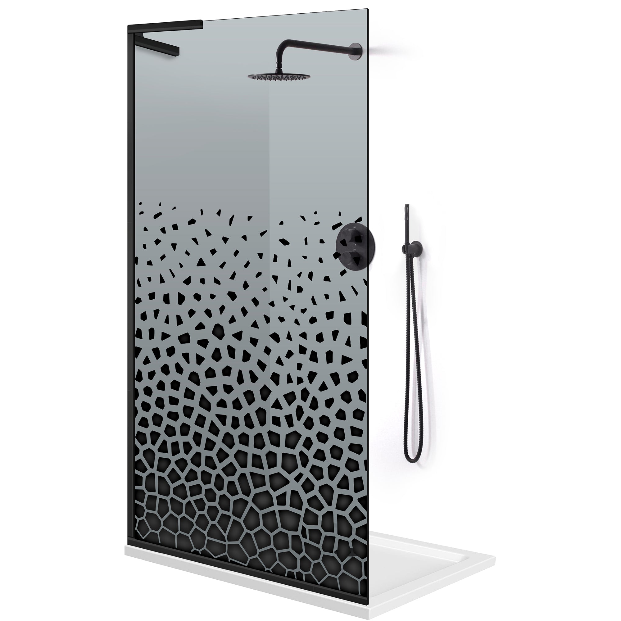 Shower Screens Walk-in, Shower wall Stainless steel, #Grey #Szürke