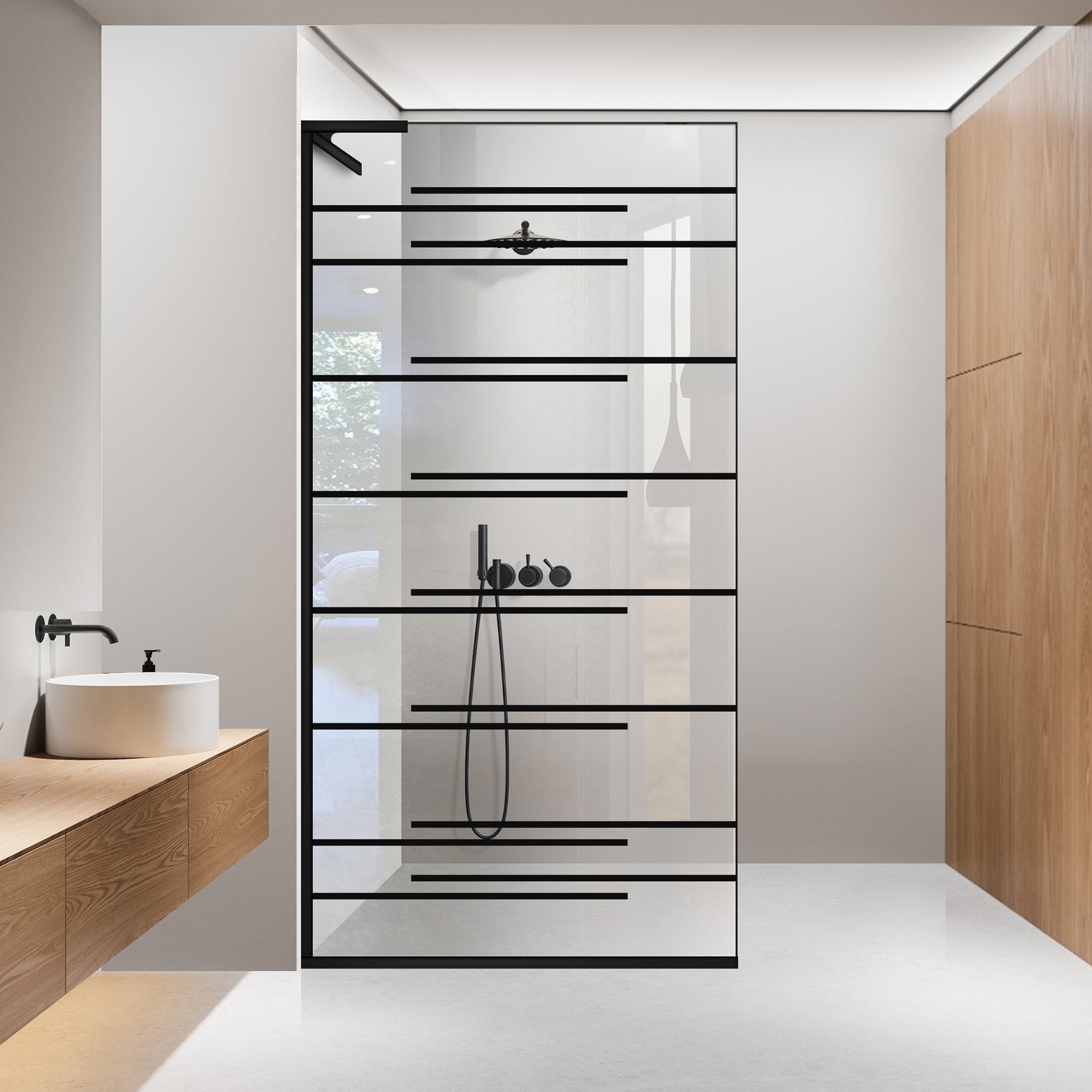 Shower Screens Walk-in, Shower wall Stainless steel, #Clear #Víztiszta