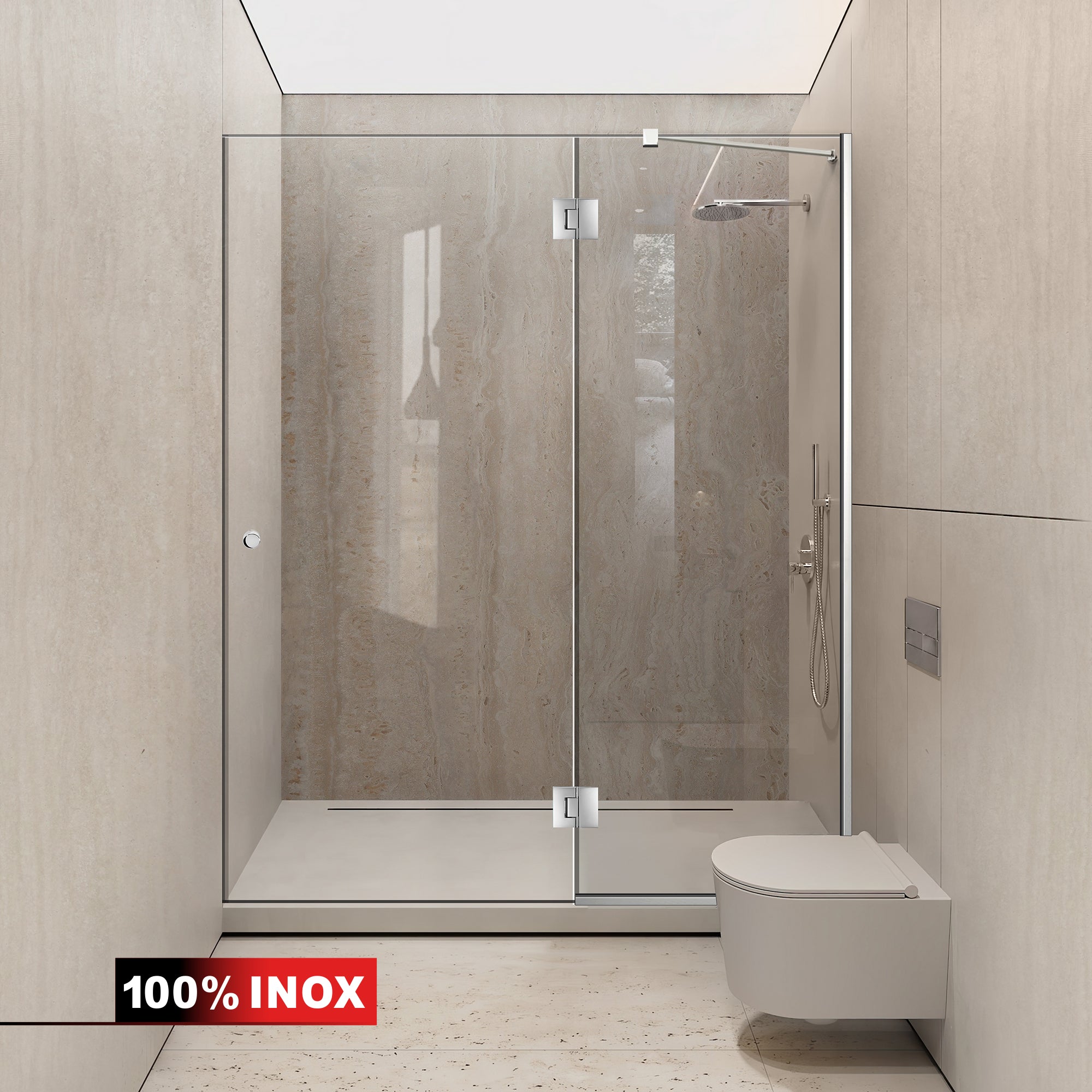 Shower Doors stainless steel #Clear