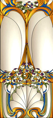 Artistic Stained Glass #ARTNOUVOROSE-2
