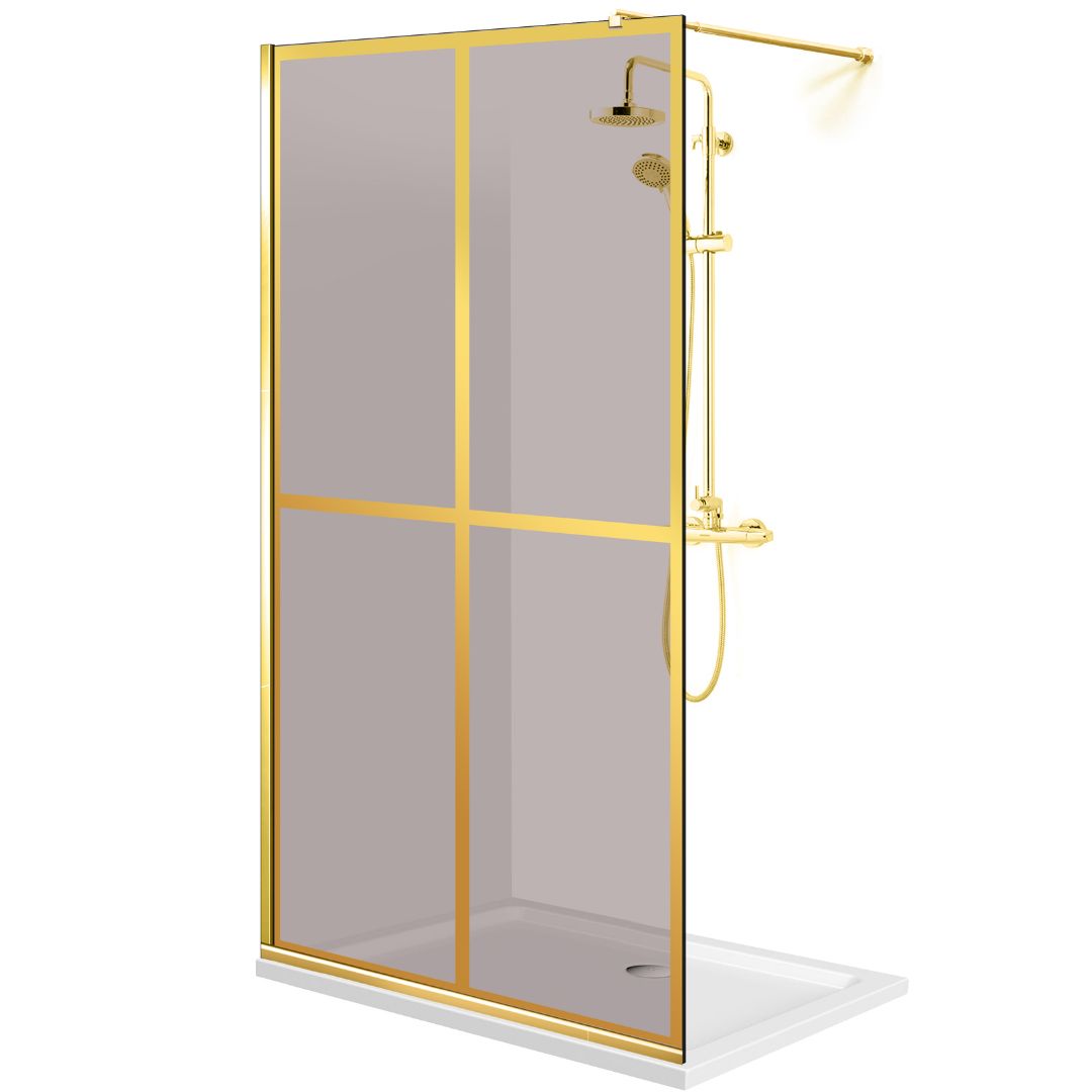 Shower Screens Walk-in, Shower Wall Gold, #Bronze #Bronze