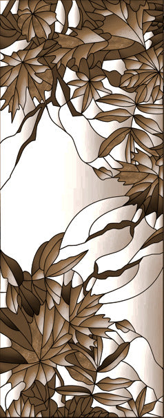 Artistic Stained Glass #BROWNLIEVES-1