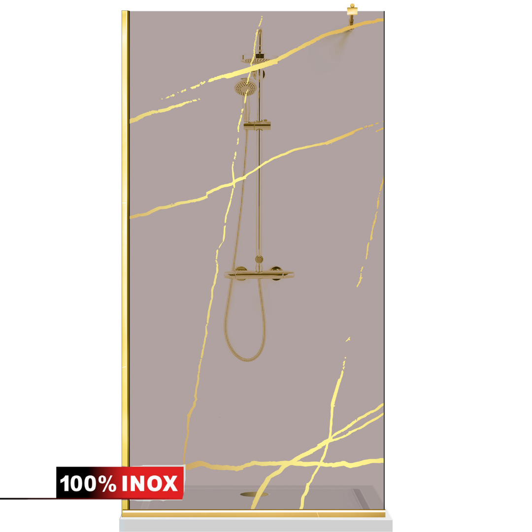 Shower Screens Walk-in, Shower Wall Gold, #Bronze #Bronze