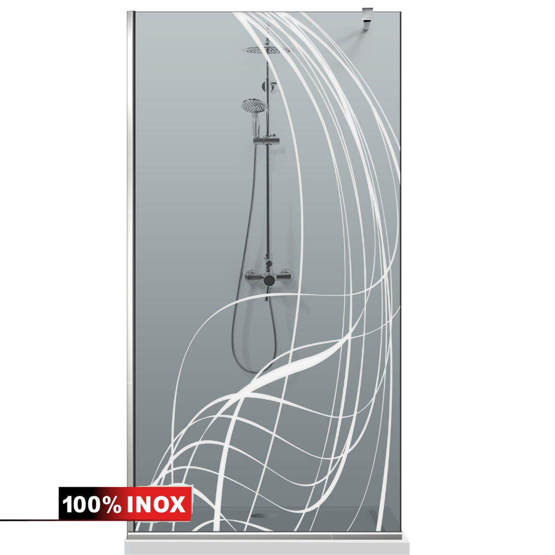 Shower Screens Walk-in, Shower wall Stainless steel, #Grey #Grey