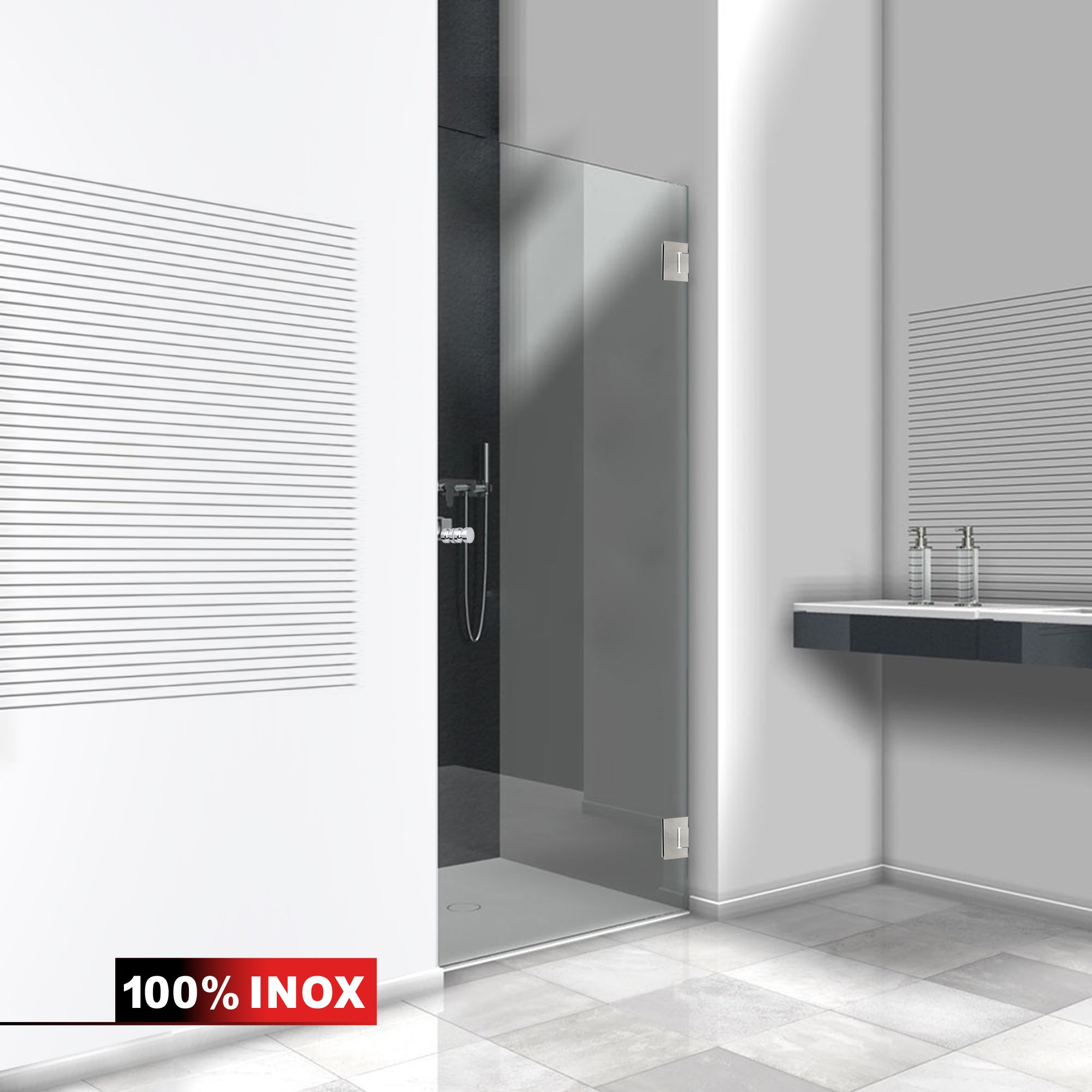 Shower Doors stainless steel #Clear