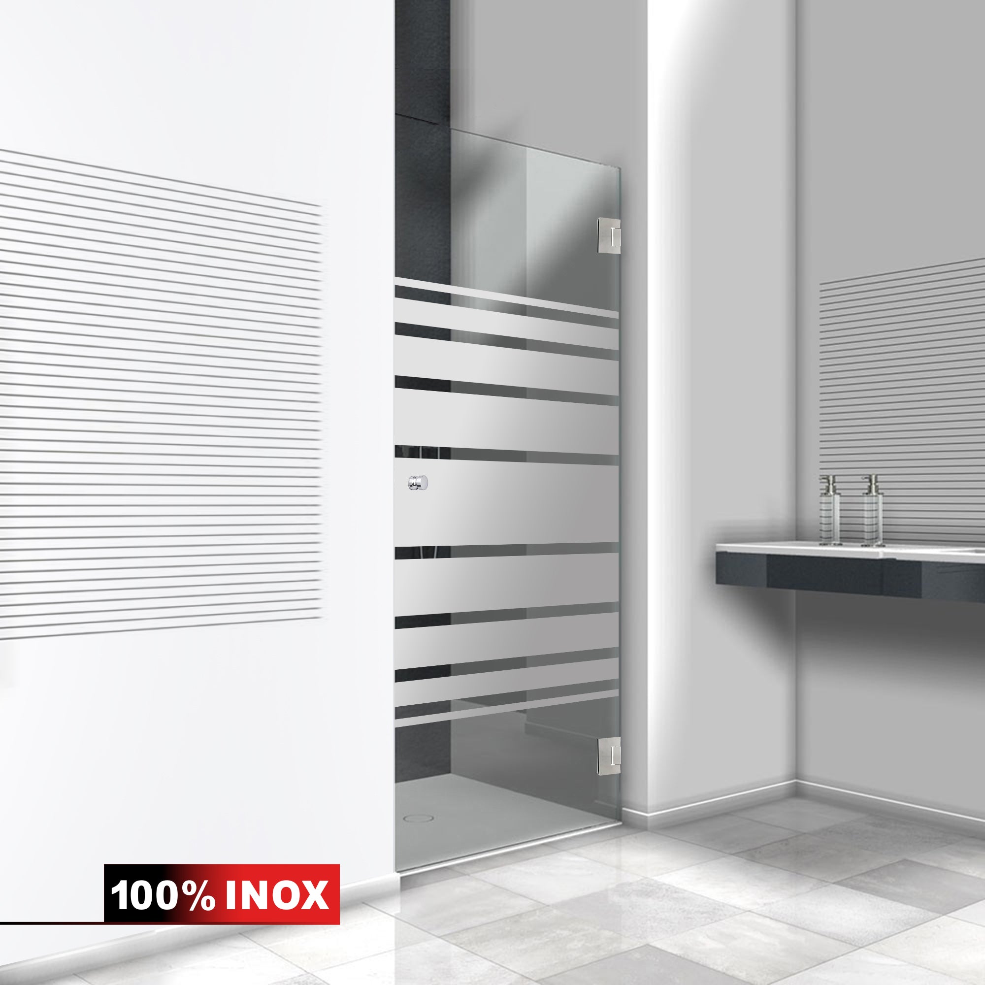 Shower Doors stainless steel #Clear