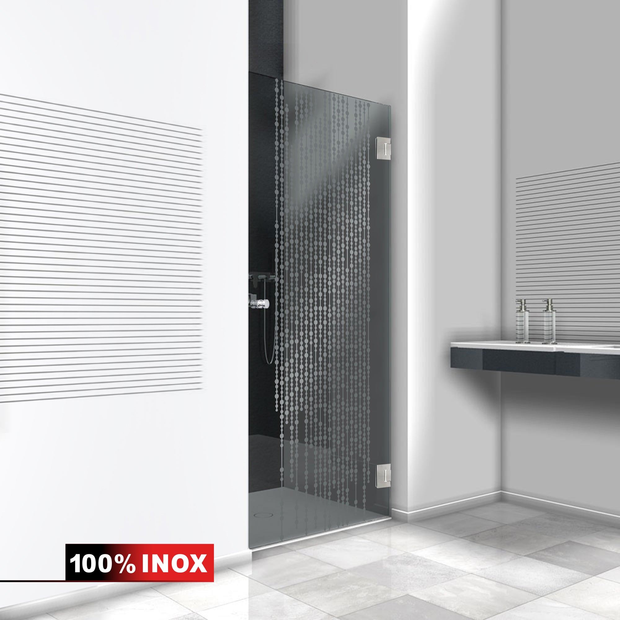 Shower Doors stainless steel #Grey
