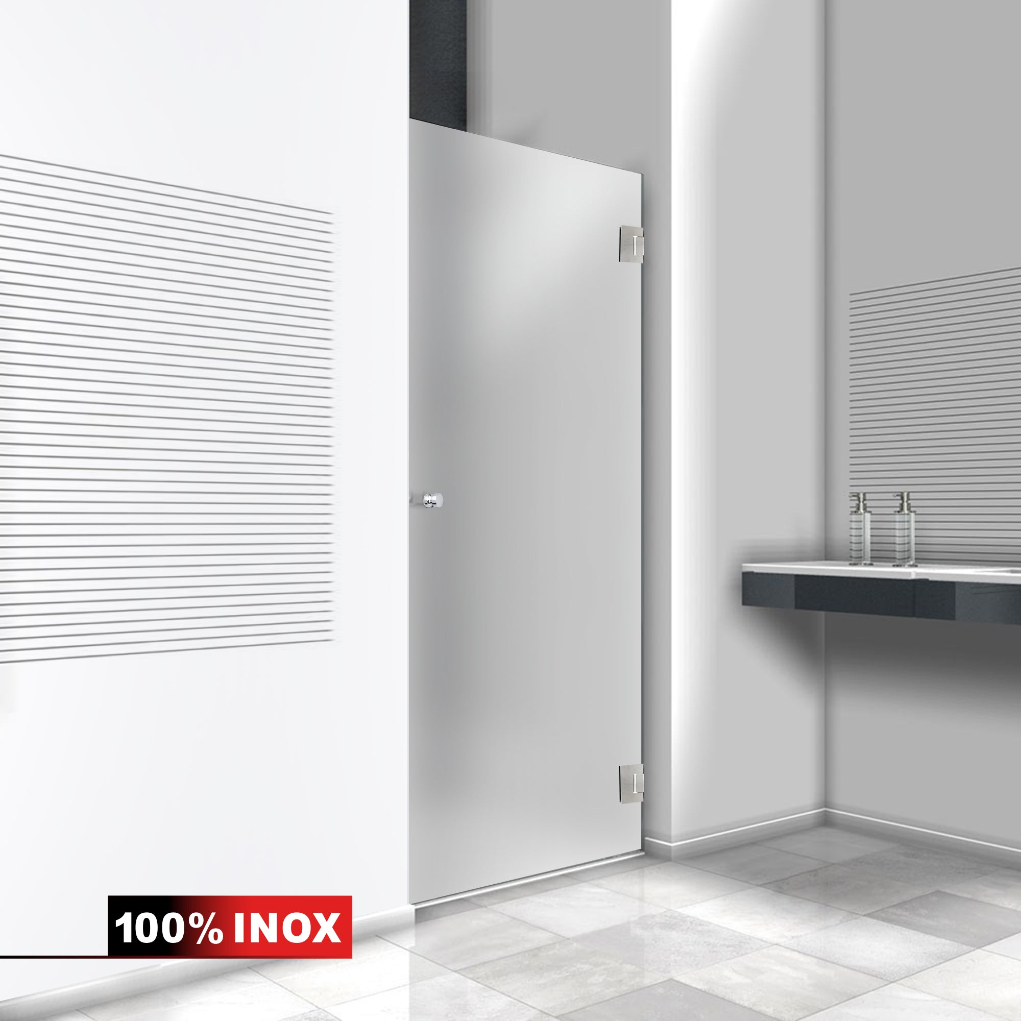 Shower Doors stainless steel #Satiné