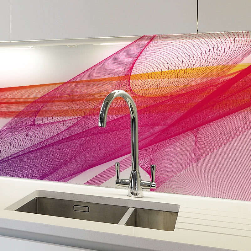 Printed glass kitchen splashback #3003