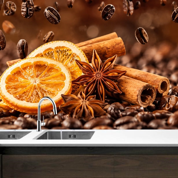 Printed glass kitchen splashback #3010