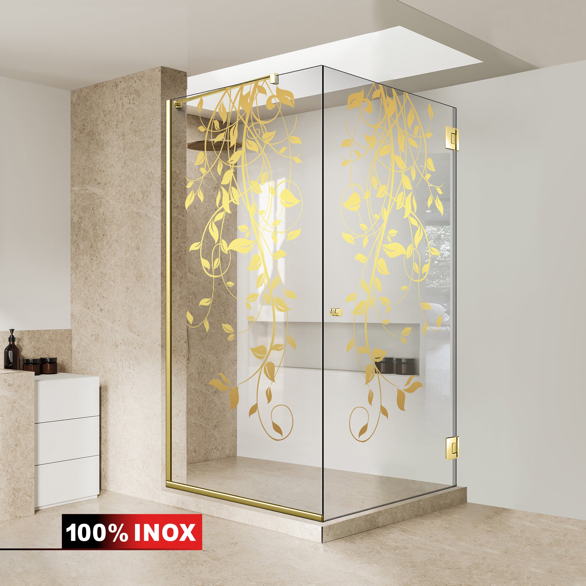 Shower enclosure with swing door #Clear