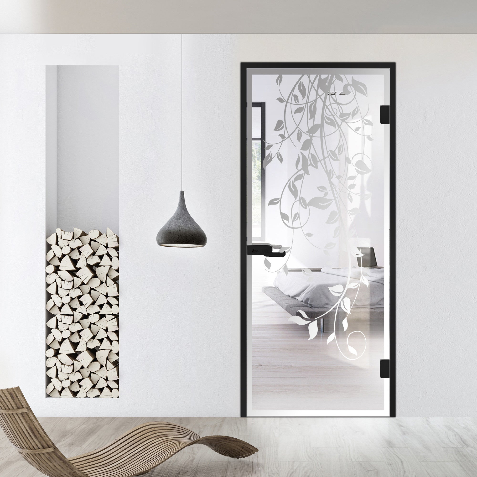 Framed glass door #Clear
