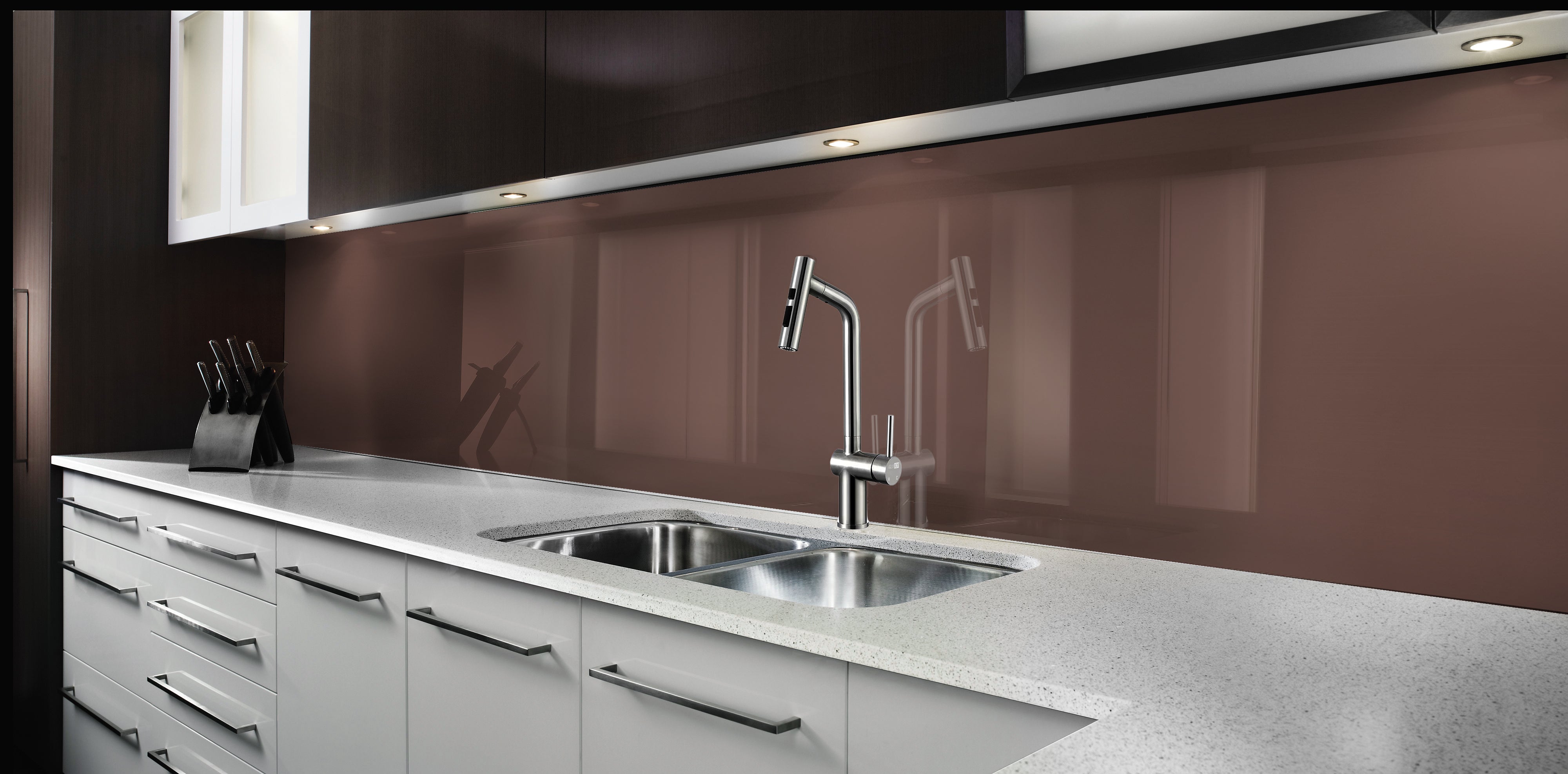 Painted glass kitchen splashbacks #7518