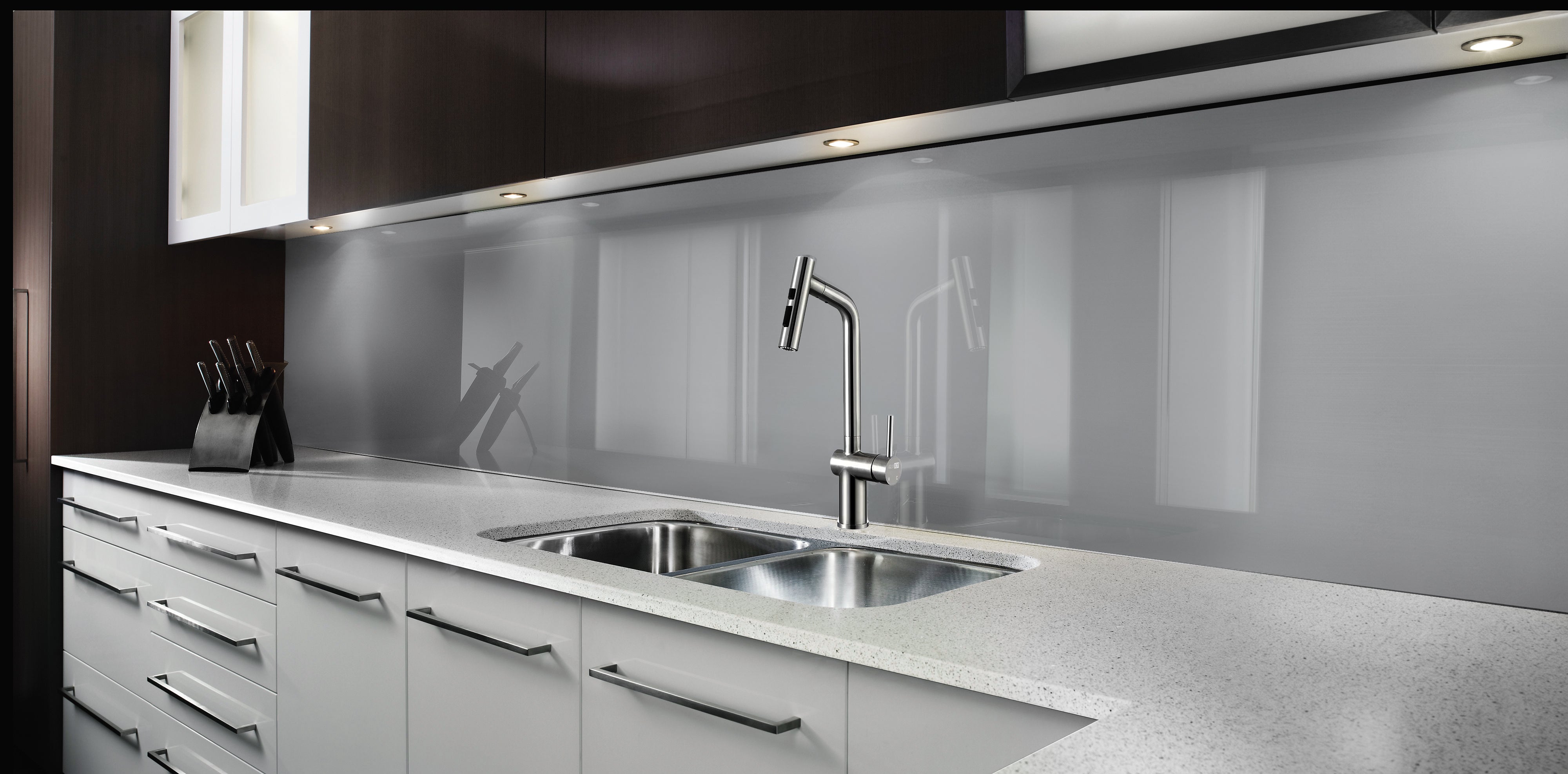 Painted kitchen glass splashback #PCG6