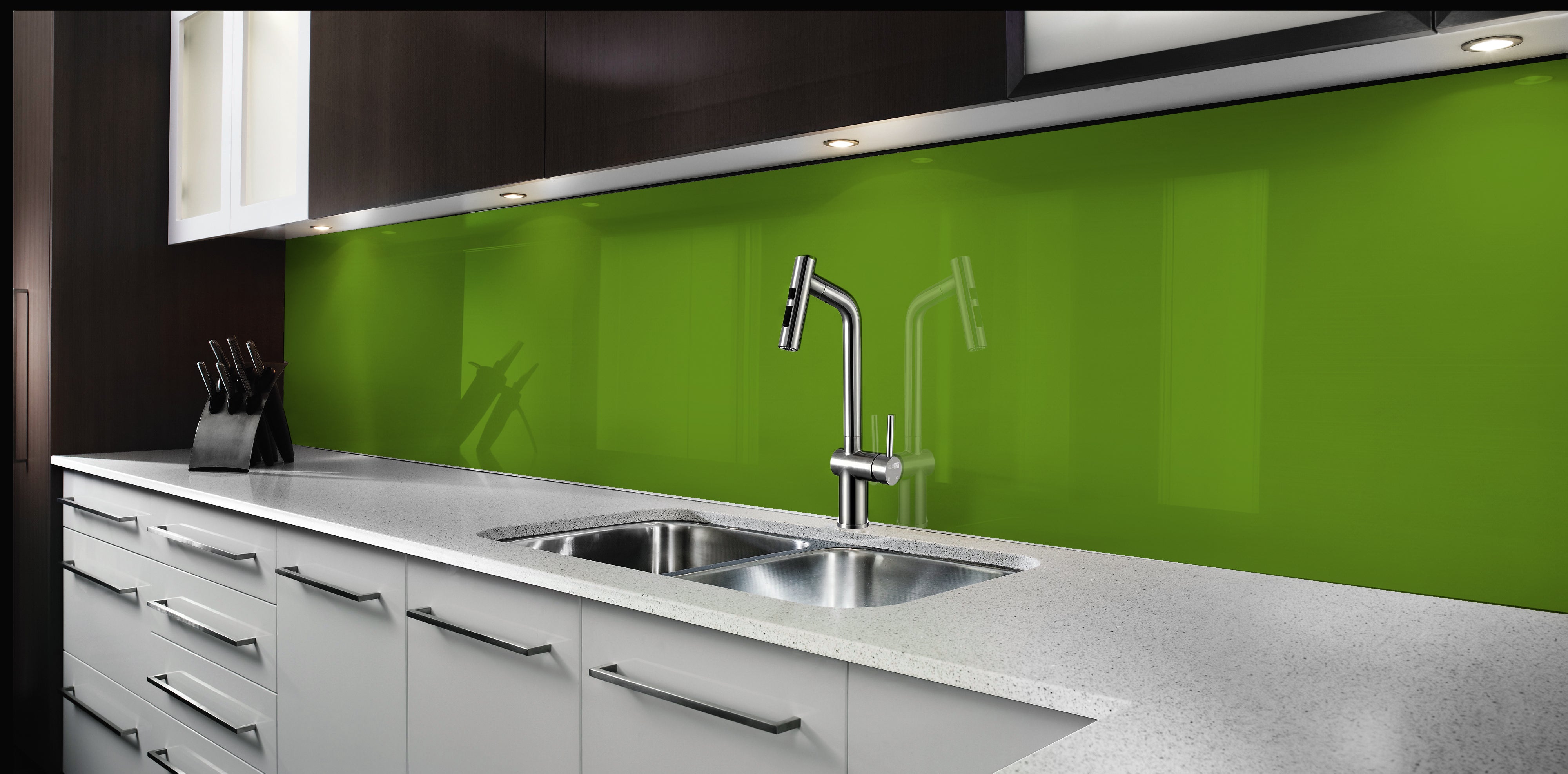 Painted glass kitchen splashbacks #P370