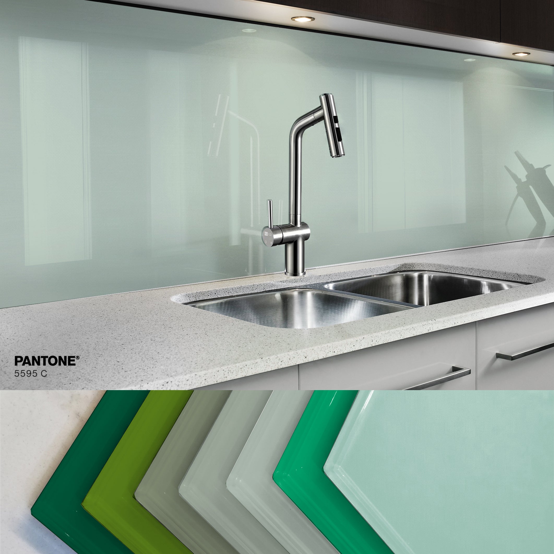 Painted glass kitchen splashbacks #P5595