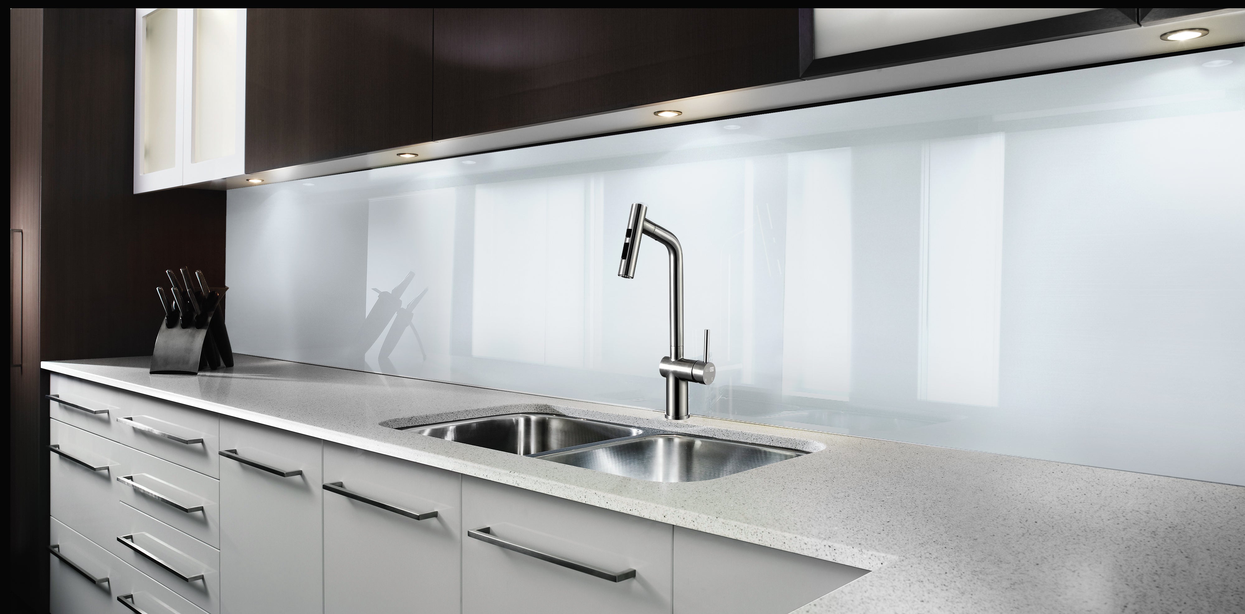 Painted kitchen glass splashbacks #656