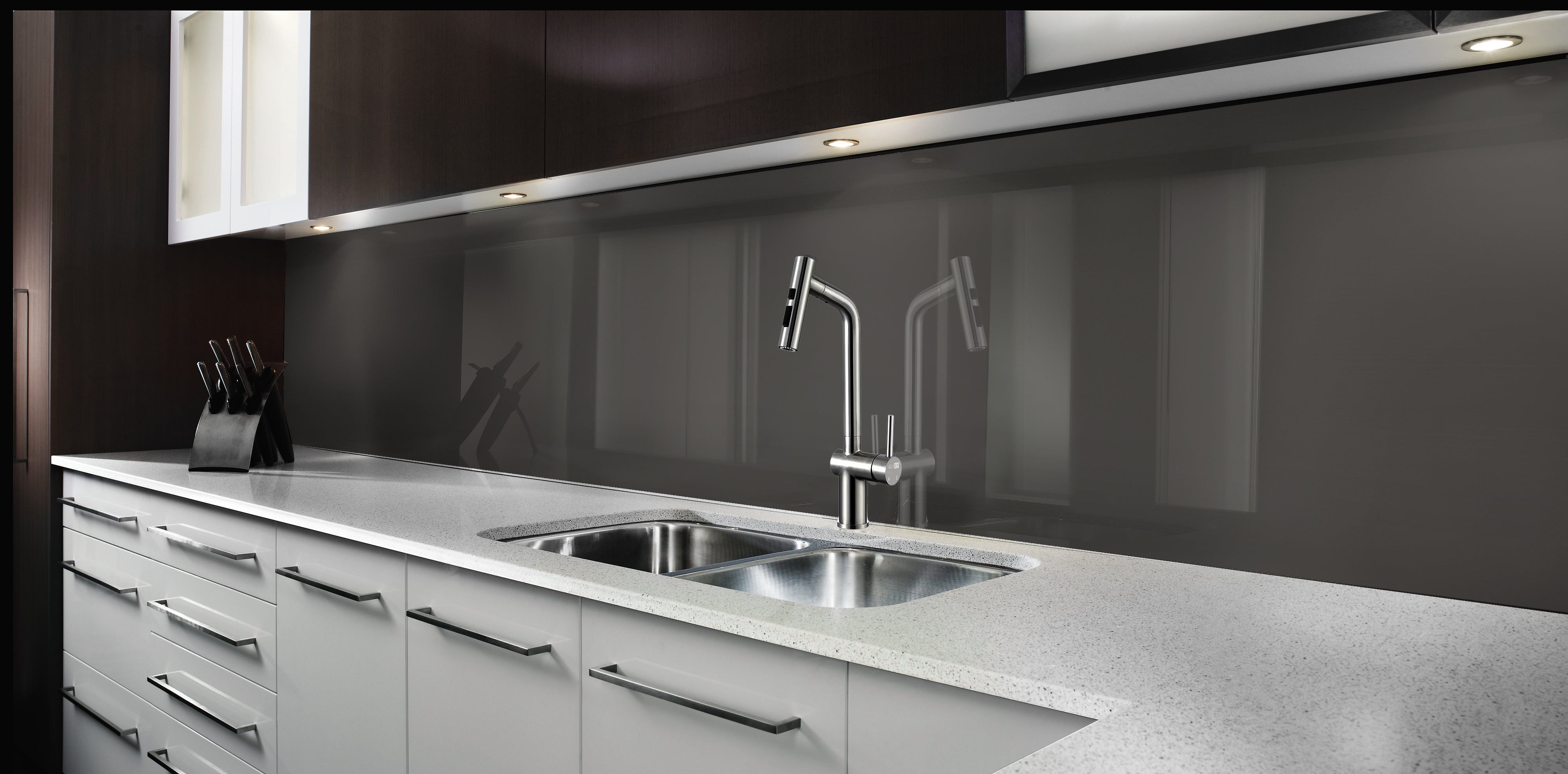 Painted kitchen glass splashbacks #P2336