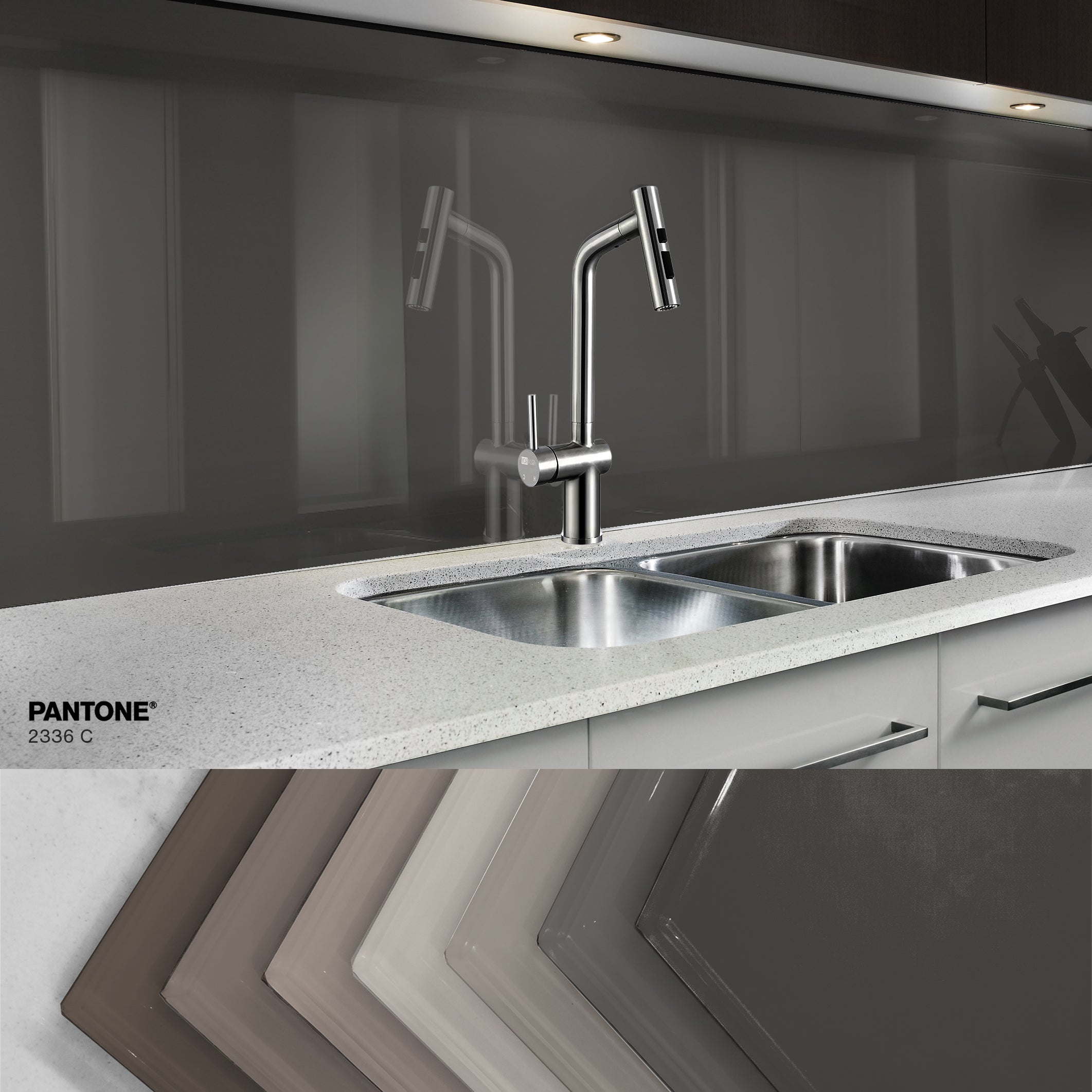 Painted kitchen glass splashbacks #P2336