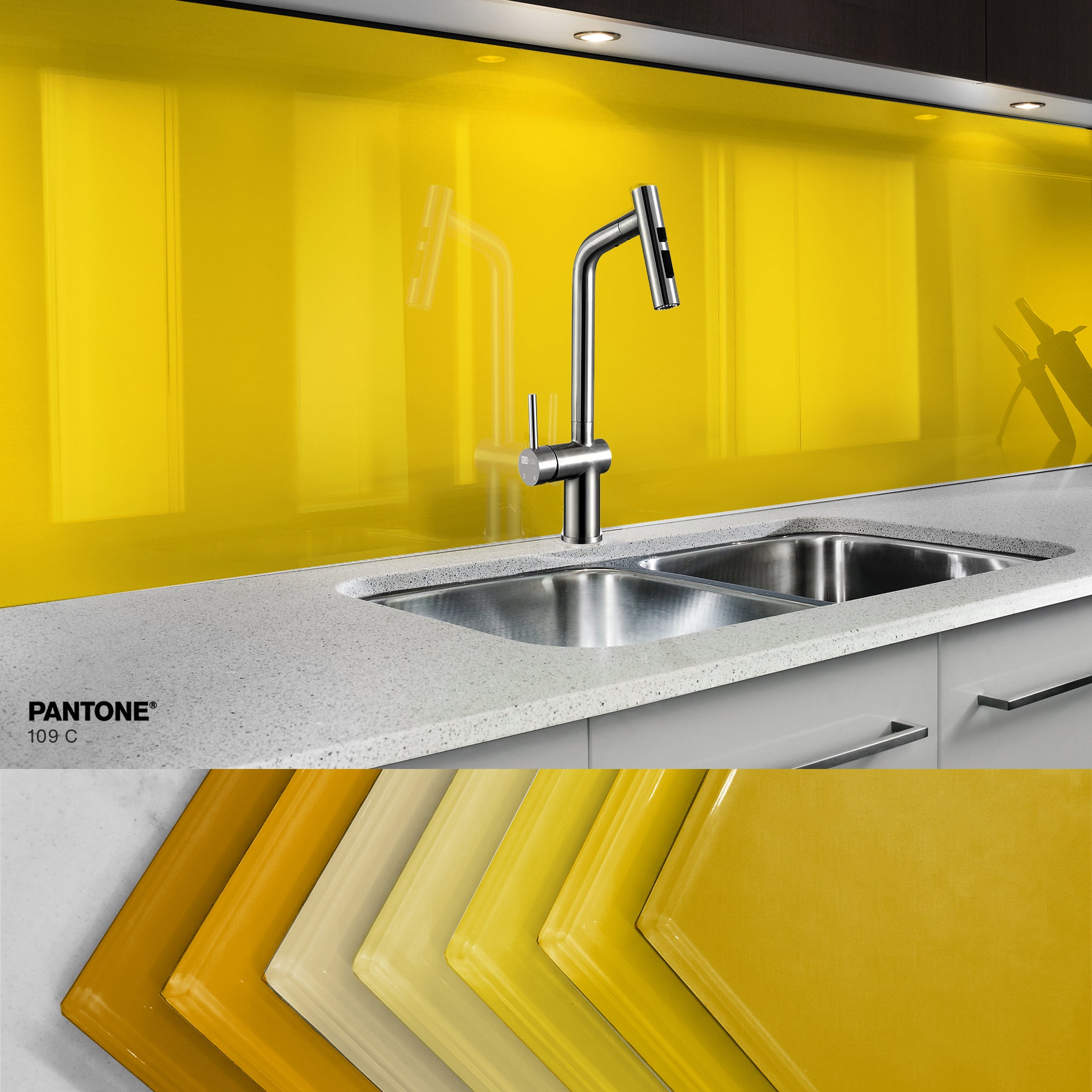 Painted glass kitchen splashbacks #109