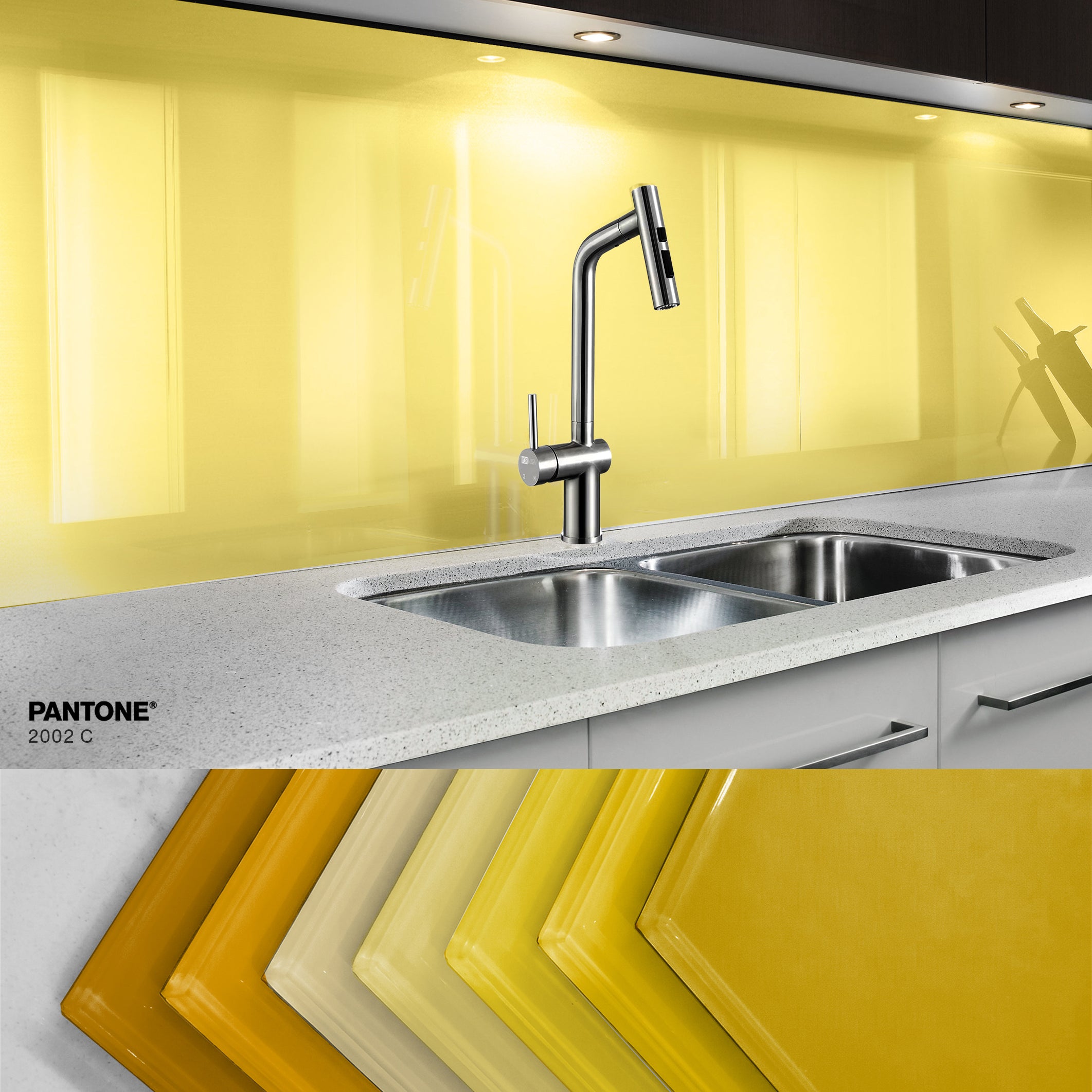 Painted glass kitchen splashbacks #2002