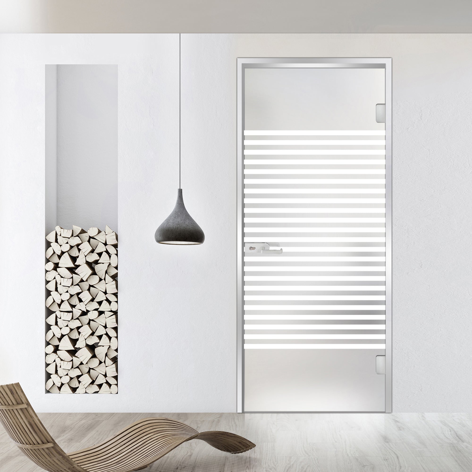 Framed glass door #Satin