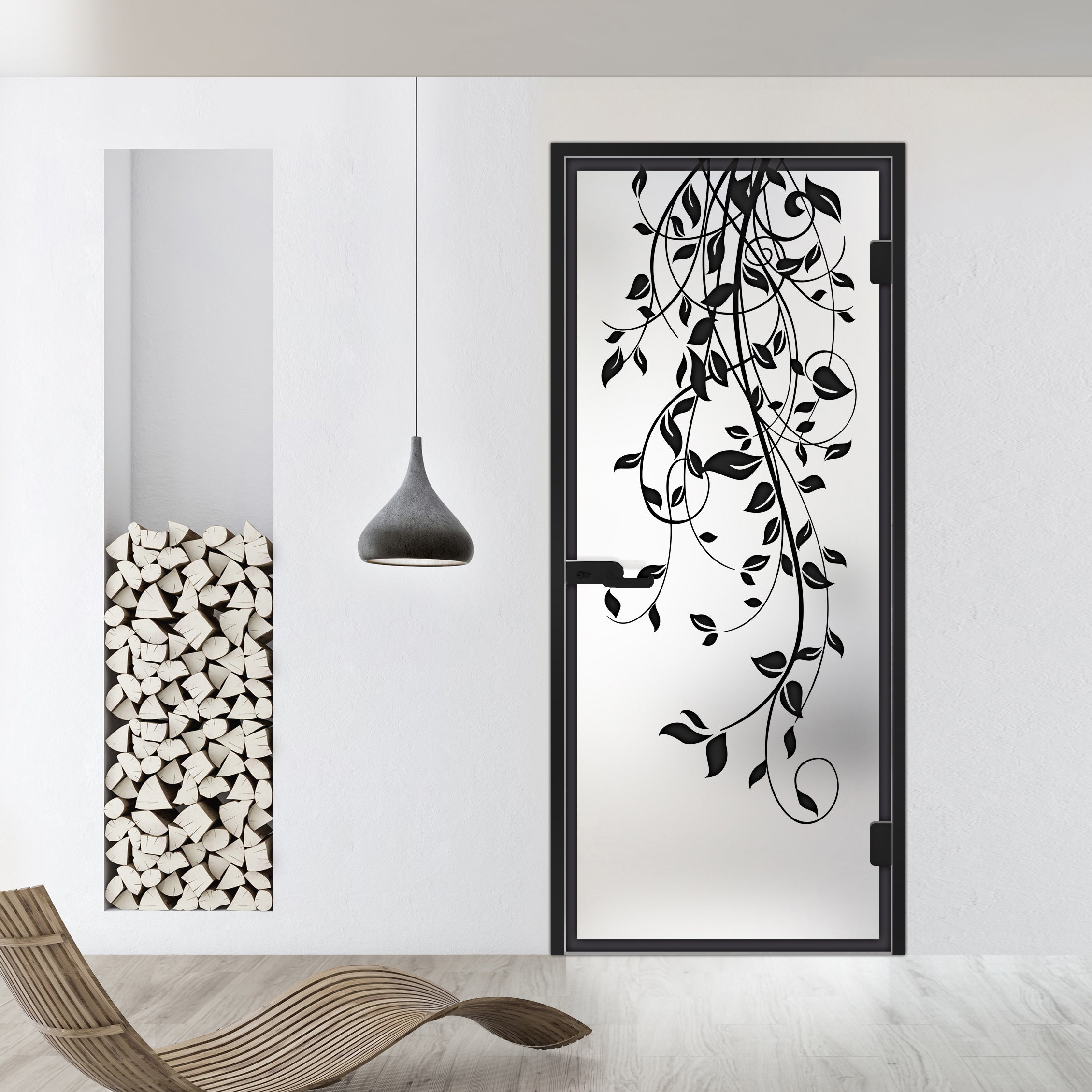 Framed glass door #Satin