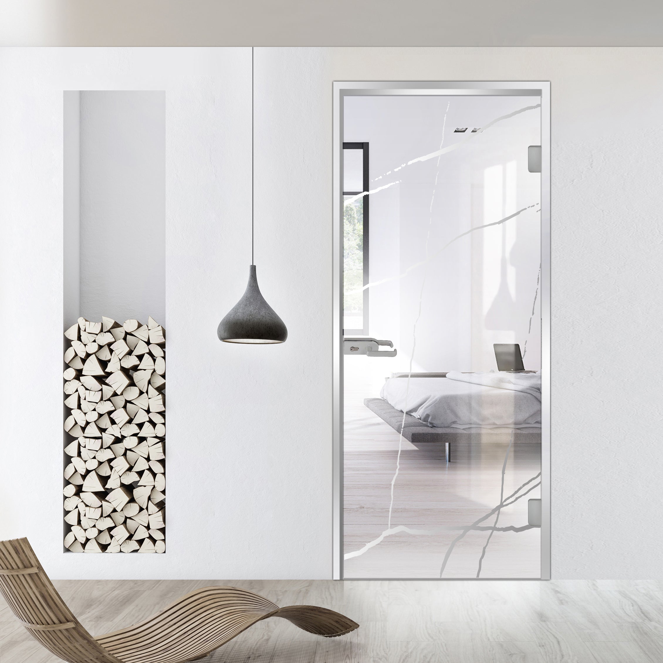 Framed glass door #Clear