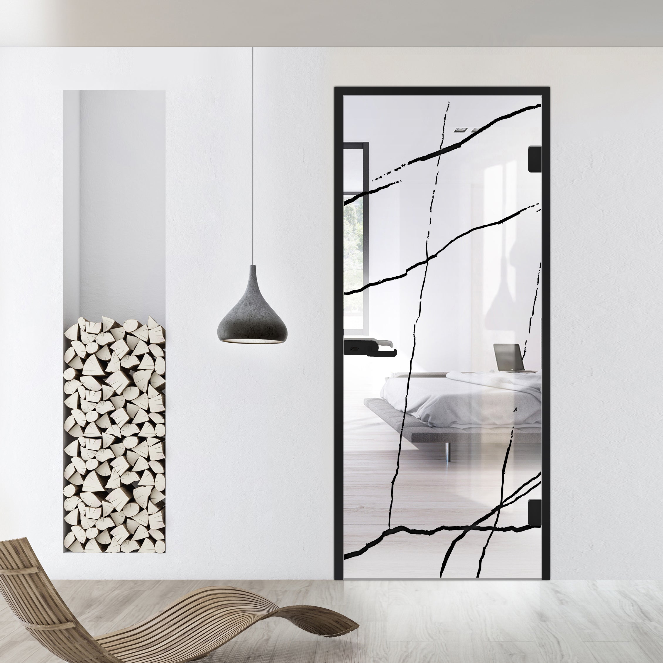 Framed glass door #Clear