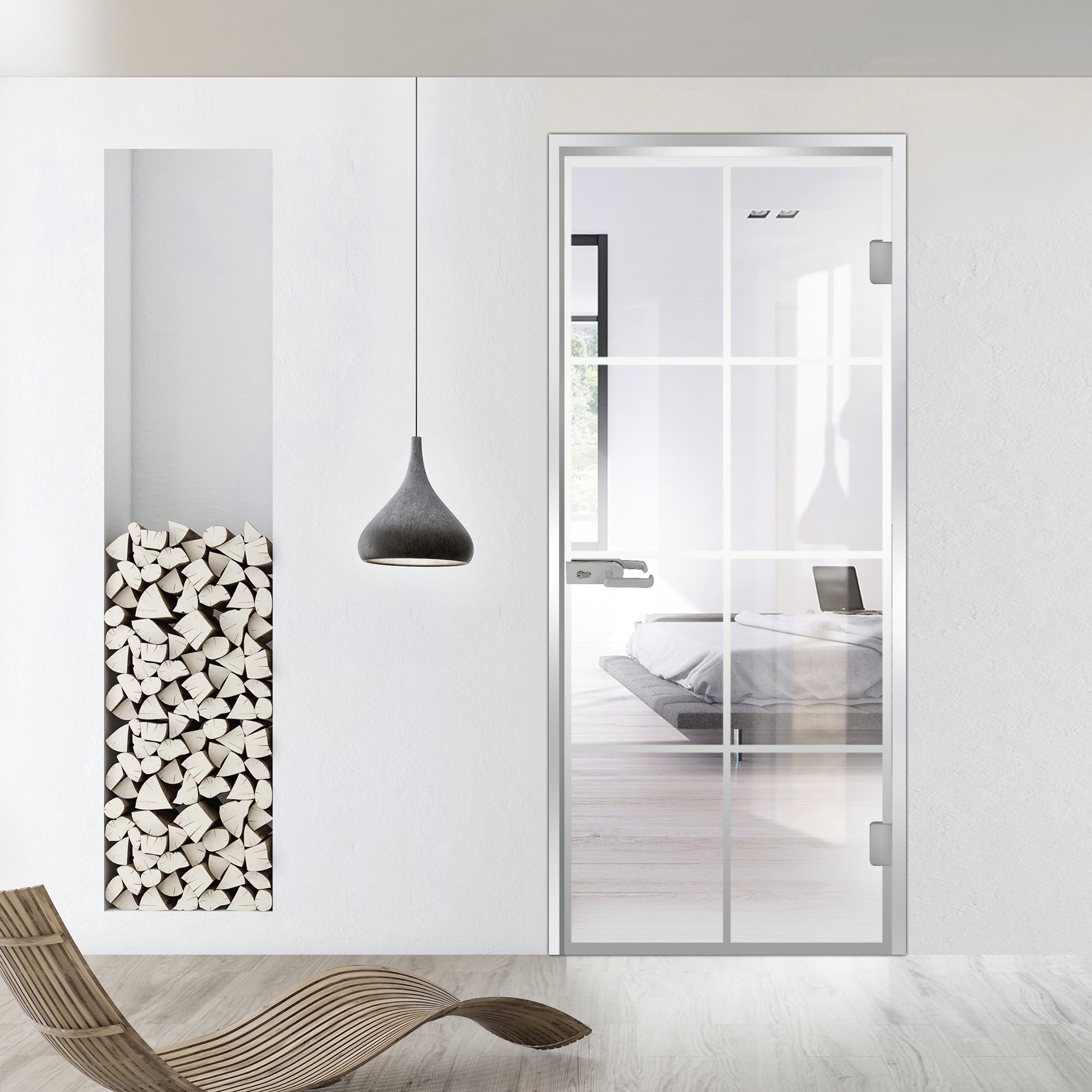 Framed glass door #Clear