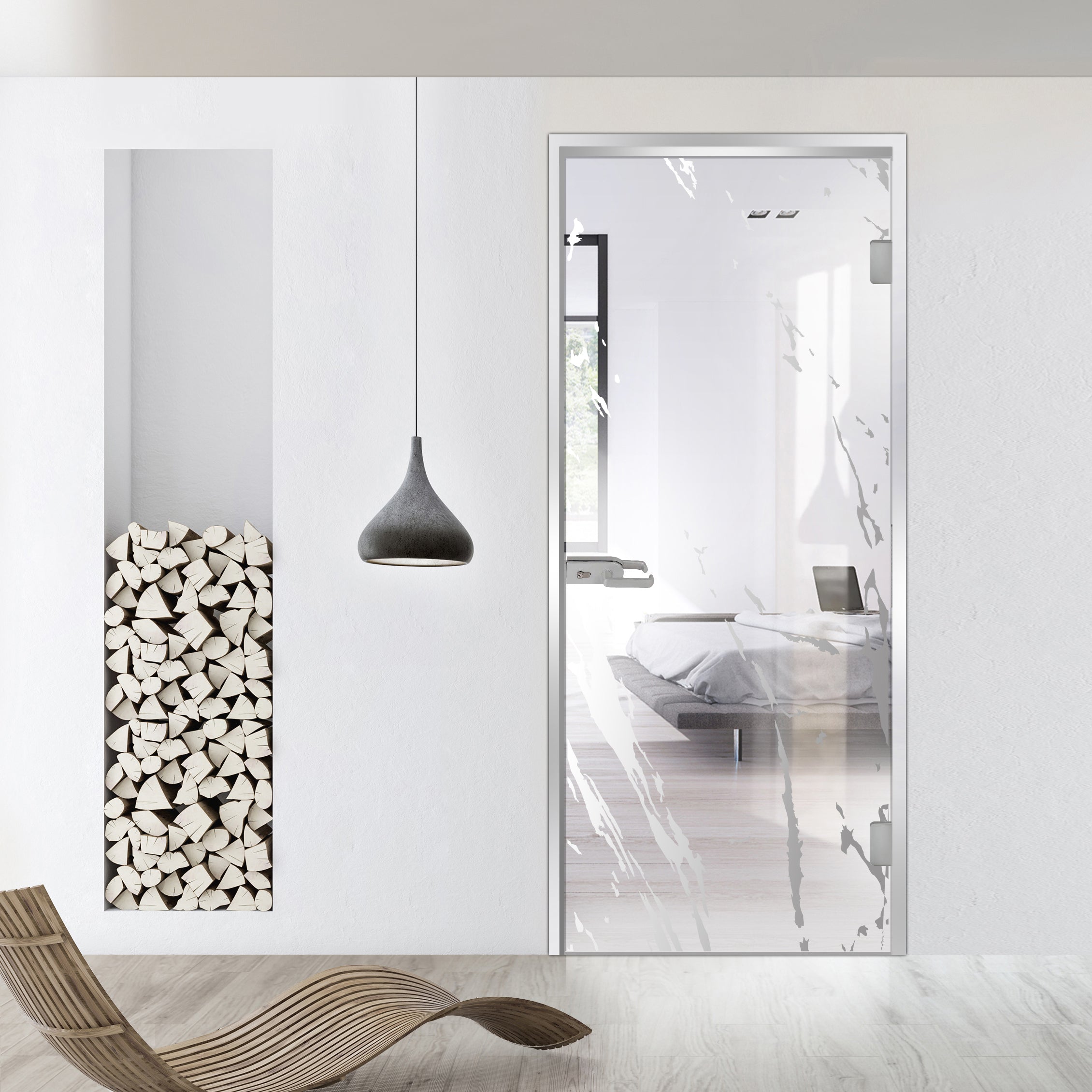 Framed glass door #Clear