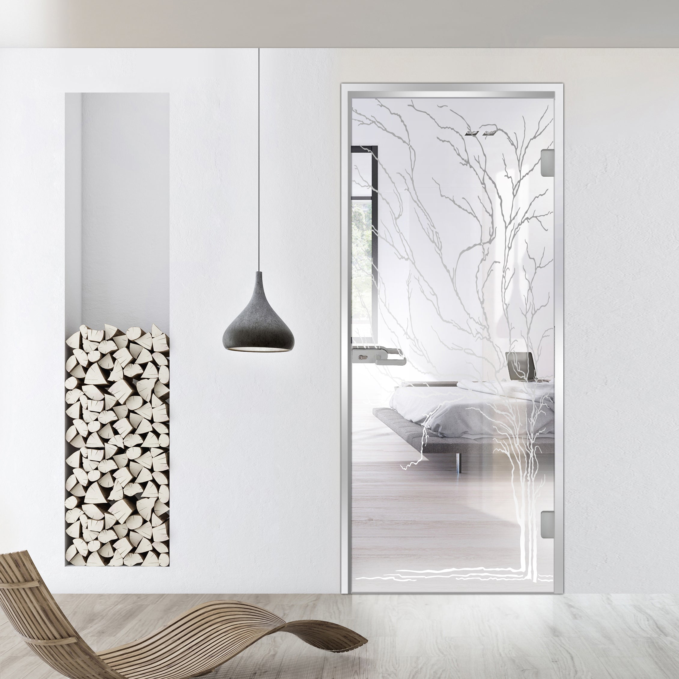 Framed glass door #Clear