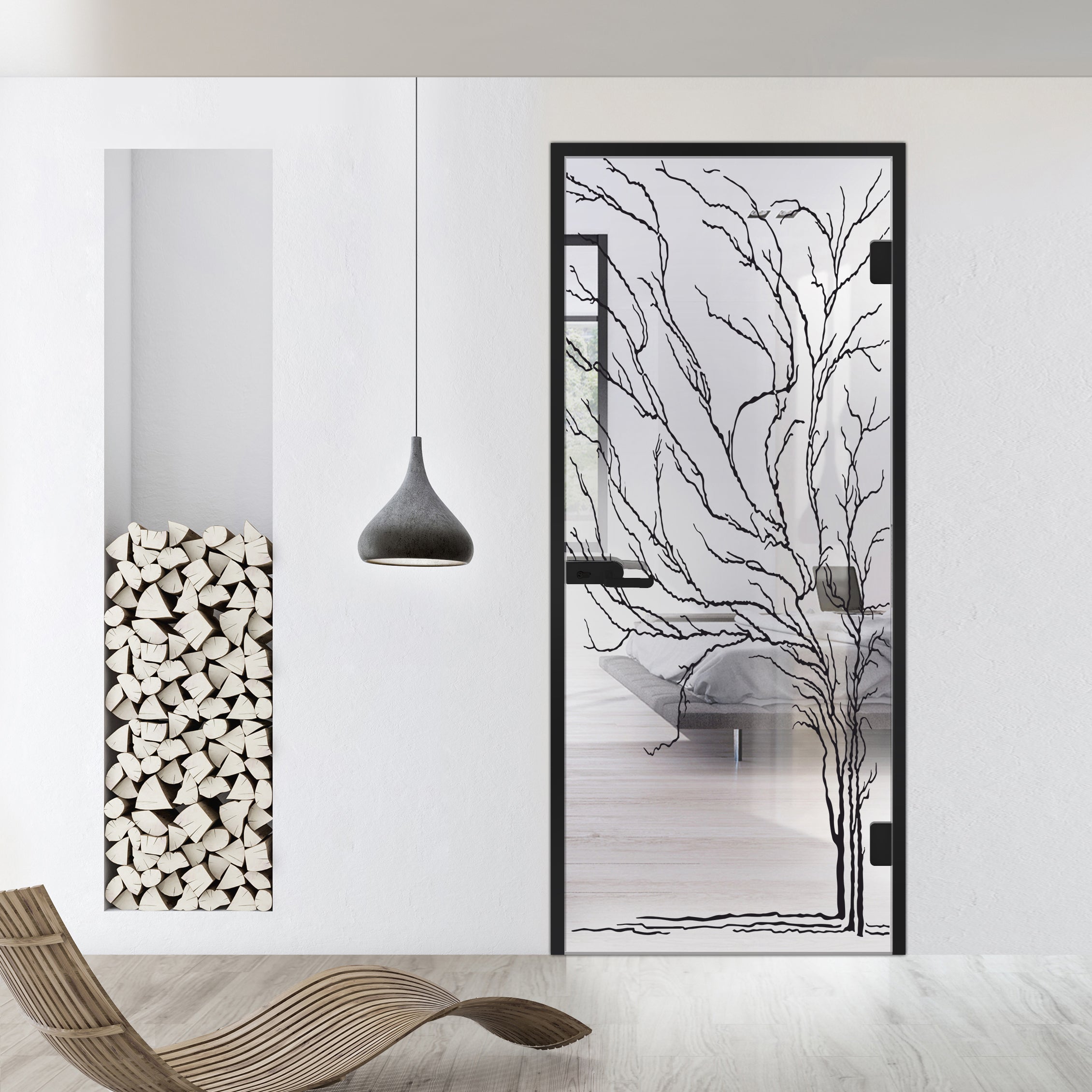 Framed glass door #Clear