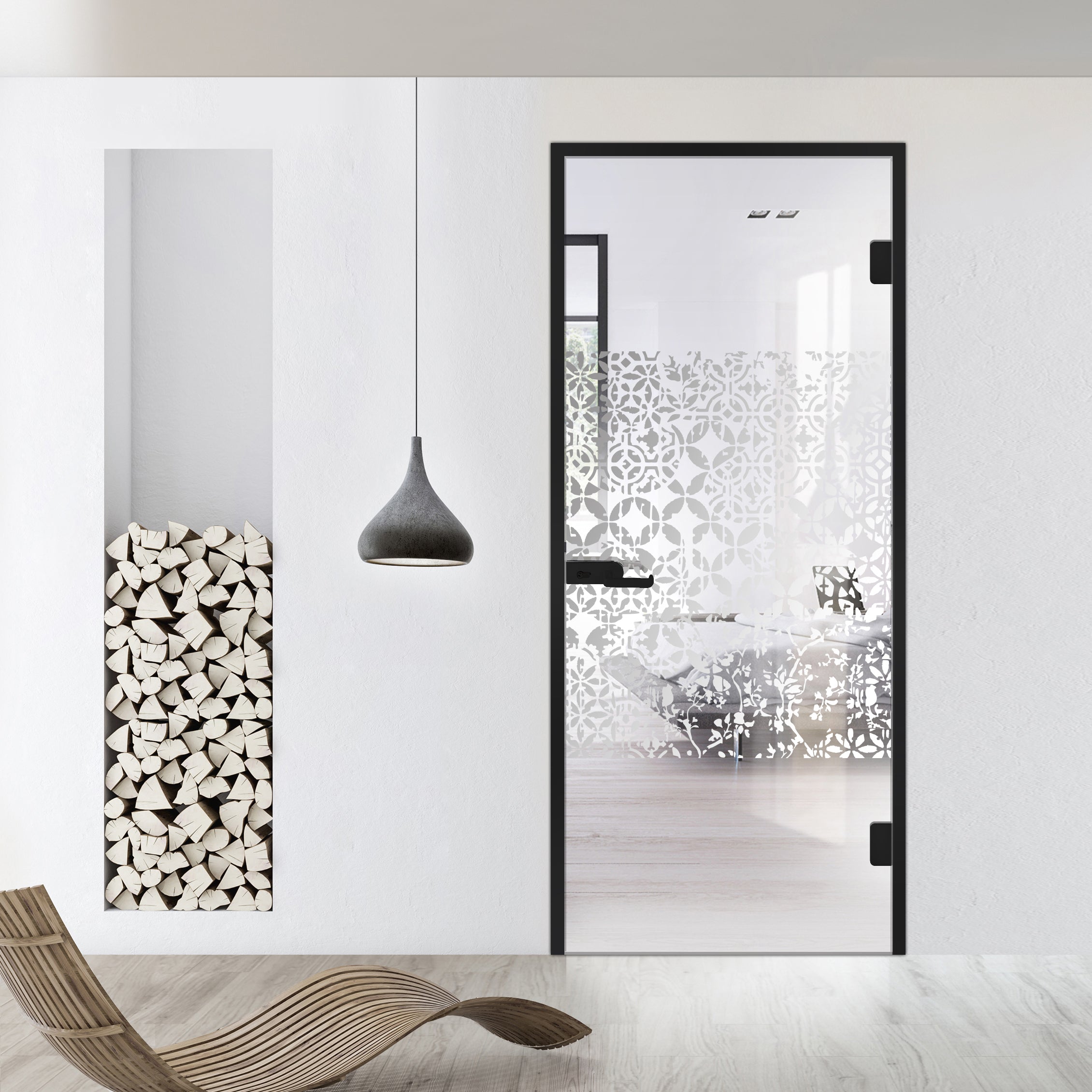 Framed glass door #Clear