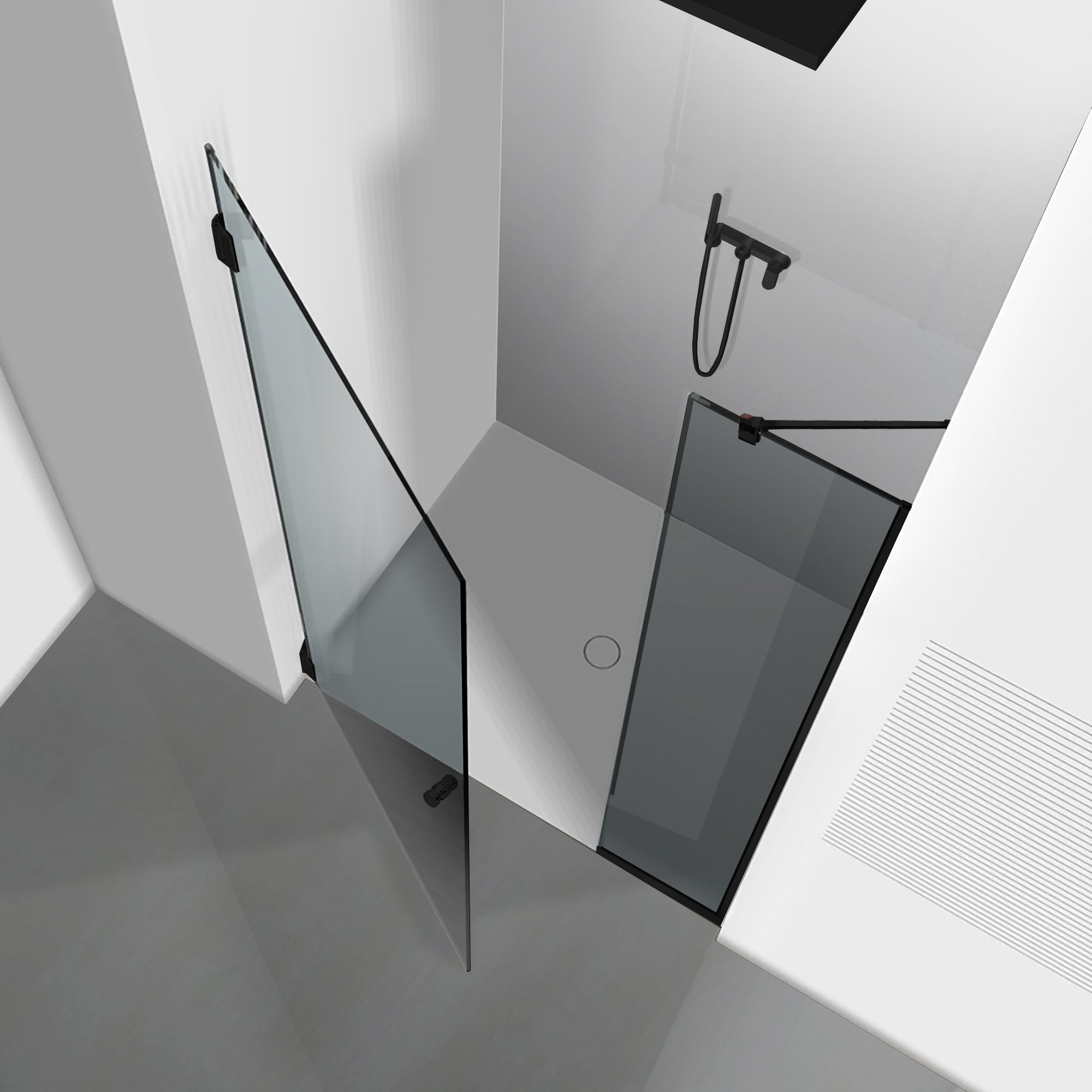 Shower Doors black #Grey