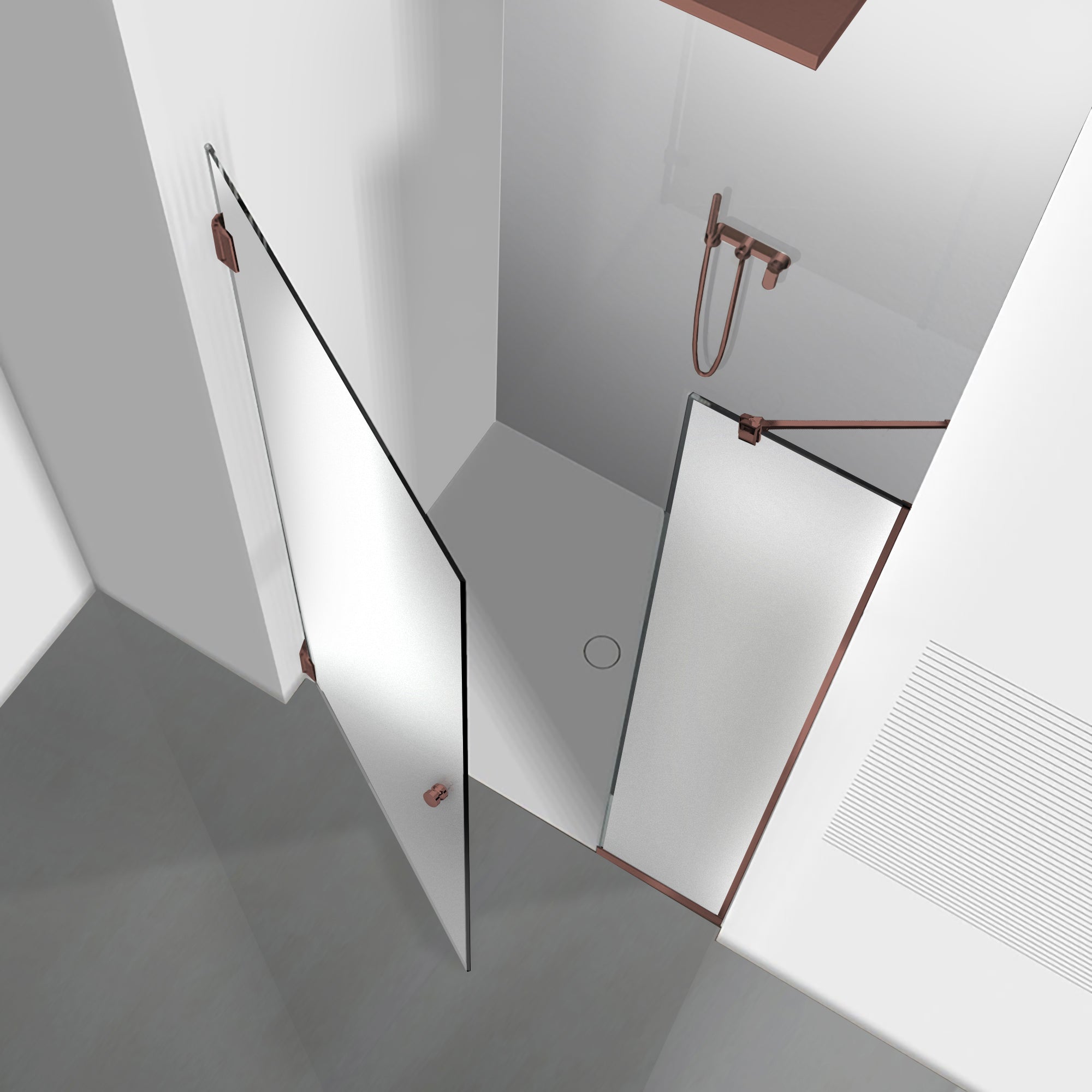 Shower Doors copper #Satiné