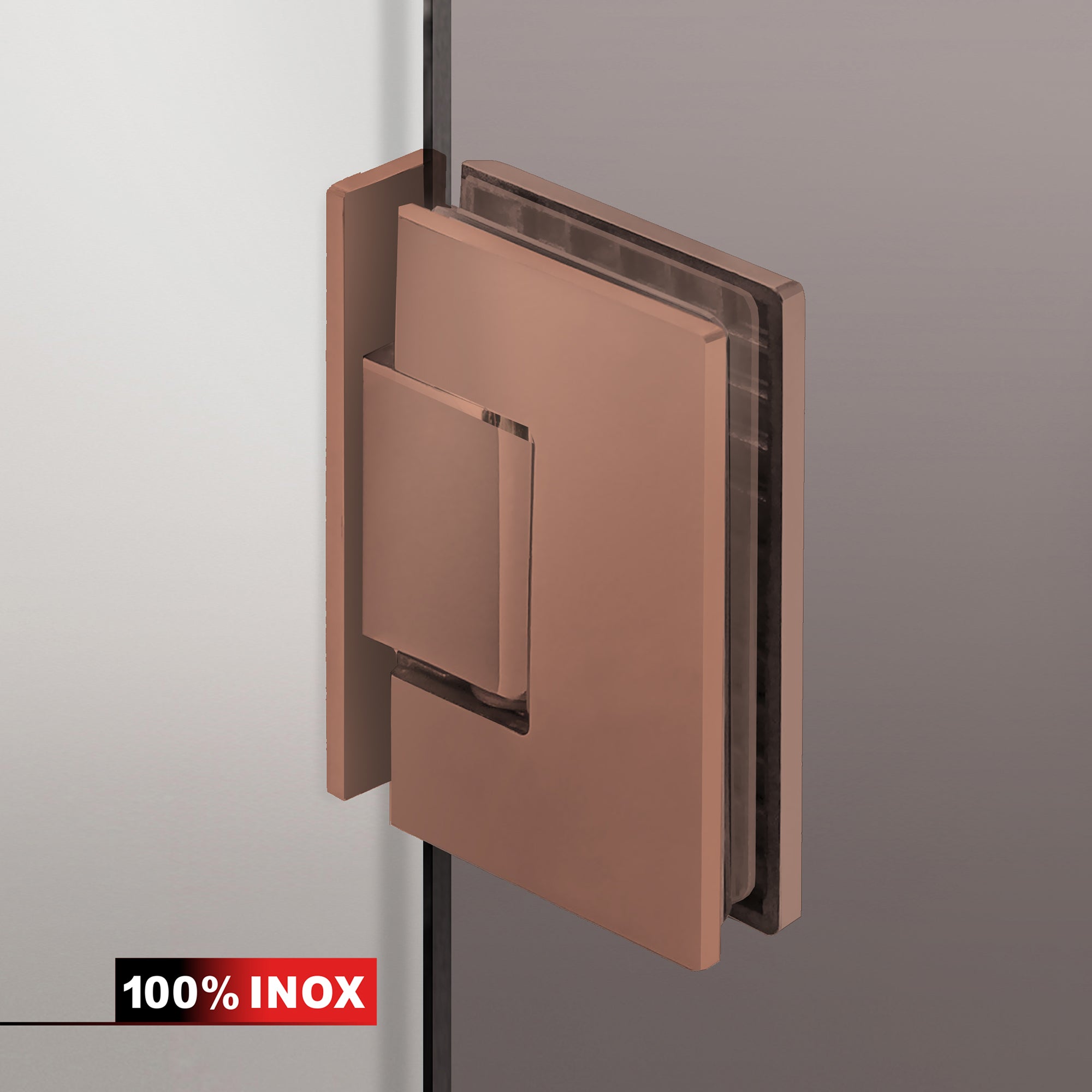 Shower enclosure with hinged door #Bronze