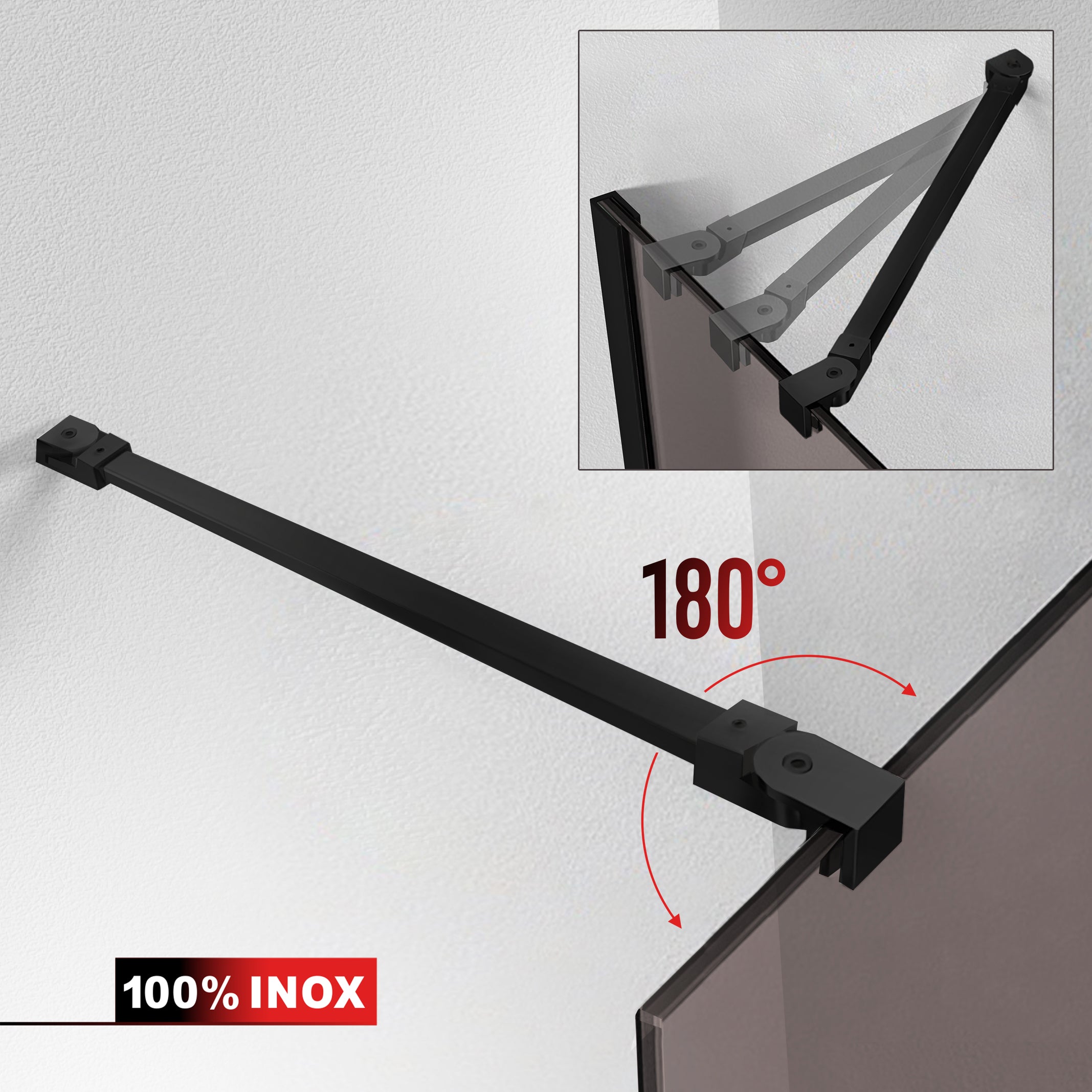 Shower Screens Walk-in, Black shower wall, #Bronze #Bronze