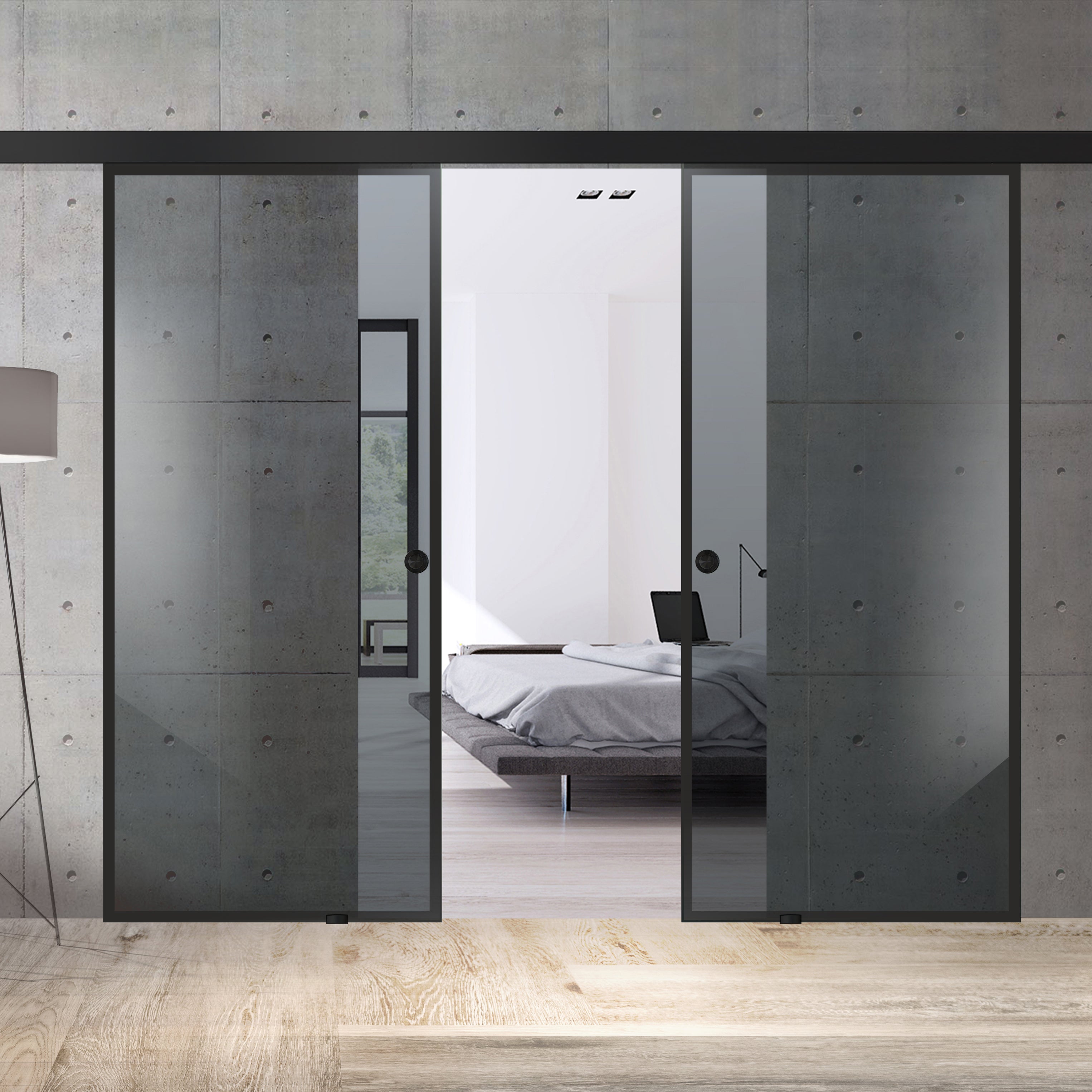 Sliding glass door, interior Glass door #Grey