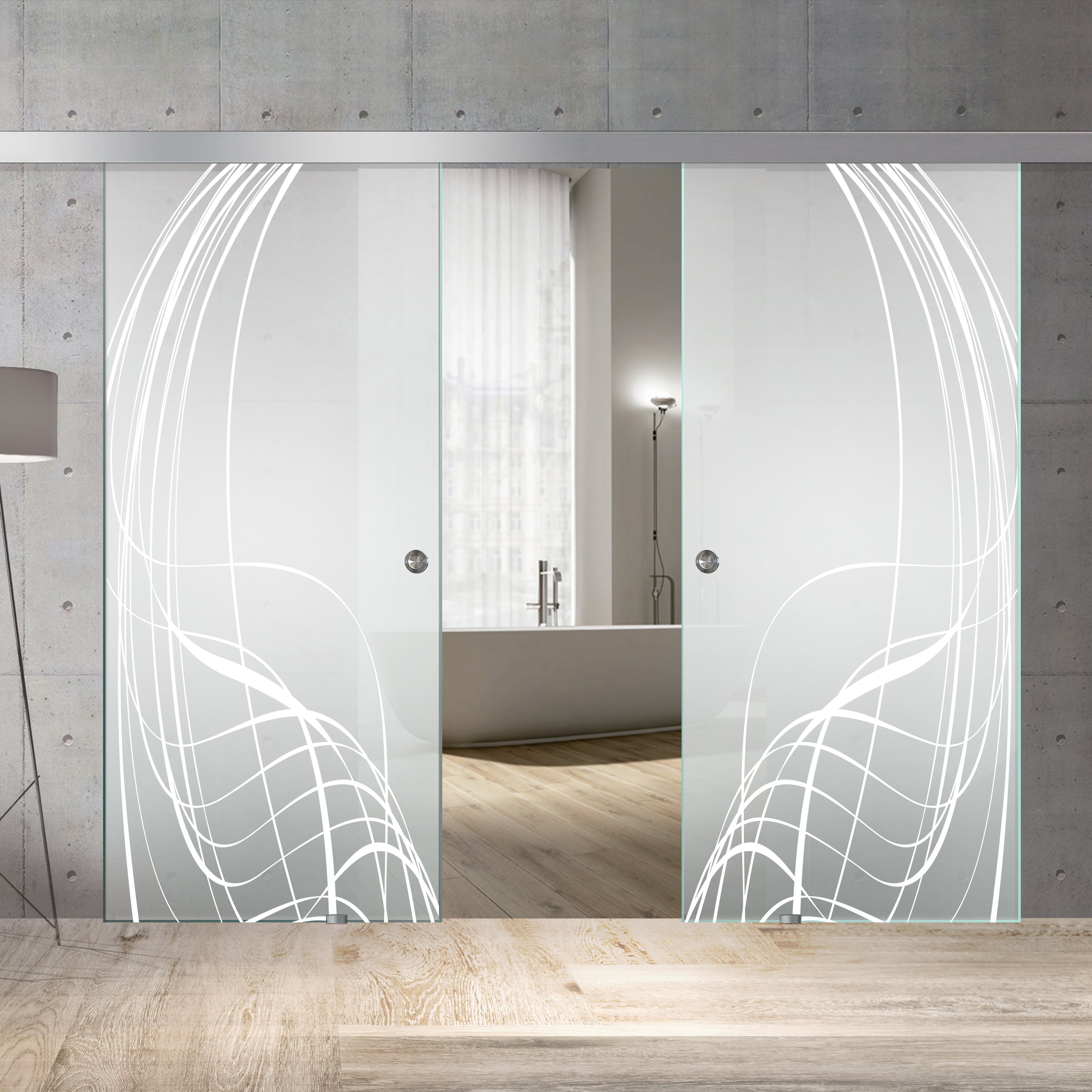 Sliding glass door, interior Glass door #Satiné