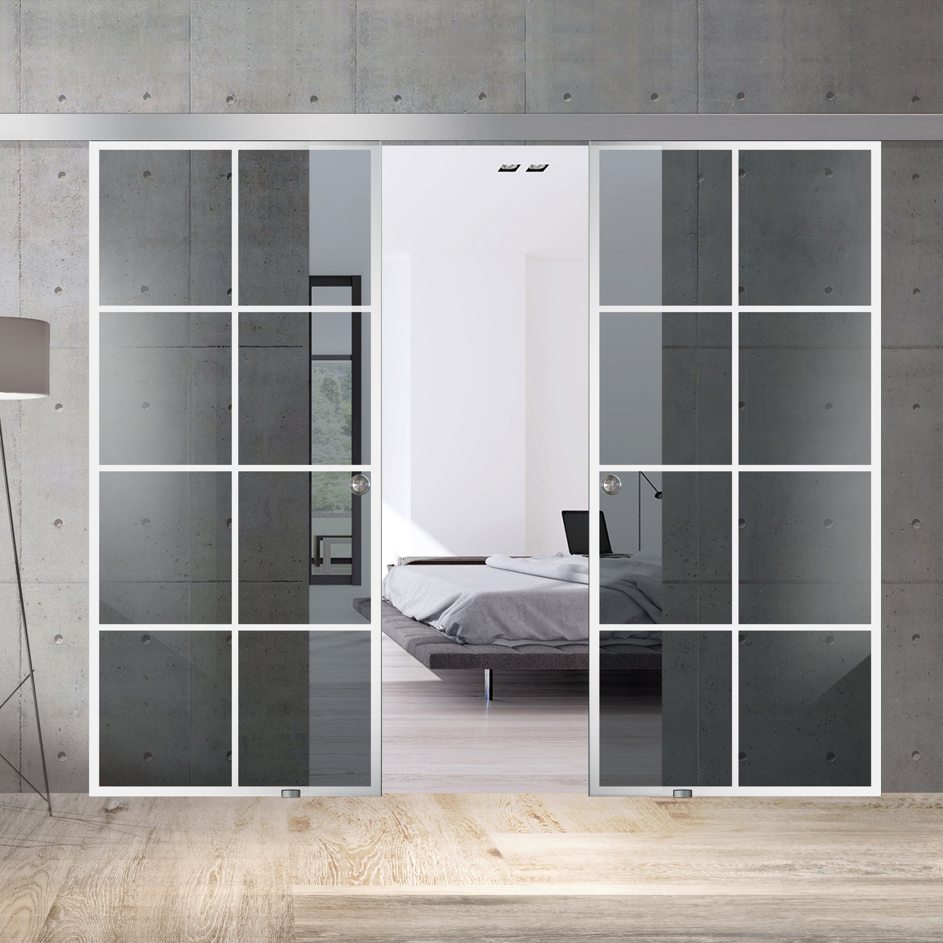 Sliding glass door, interior Glass door #Grey